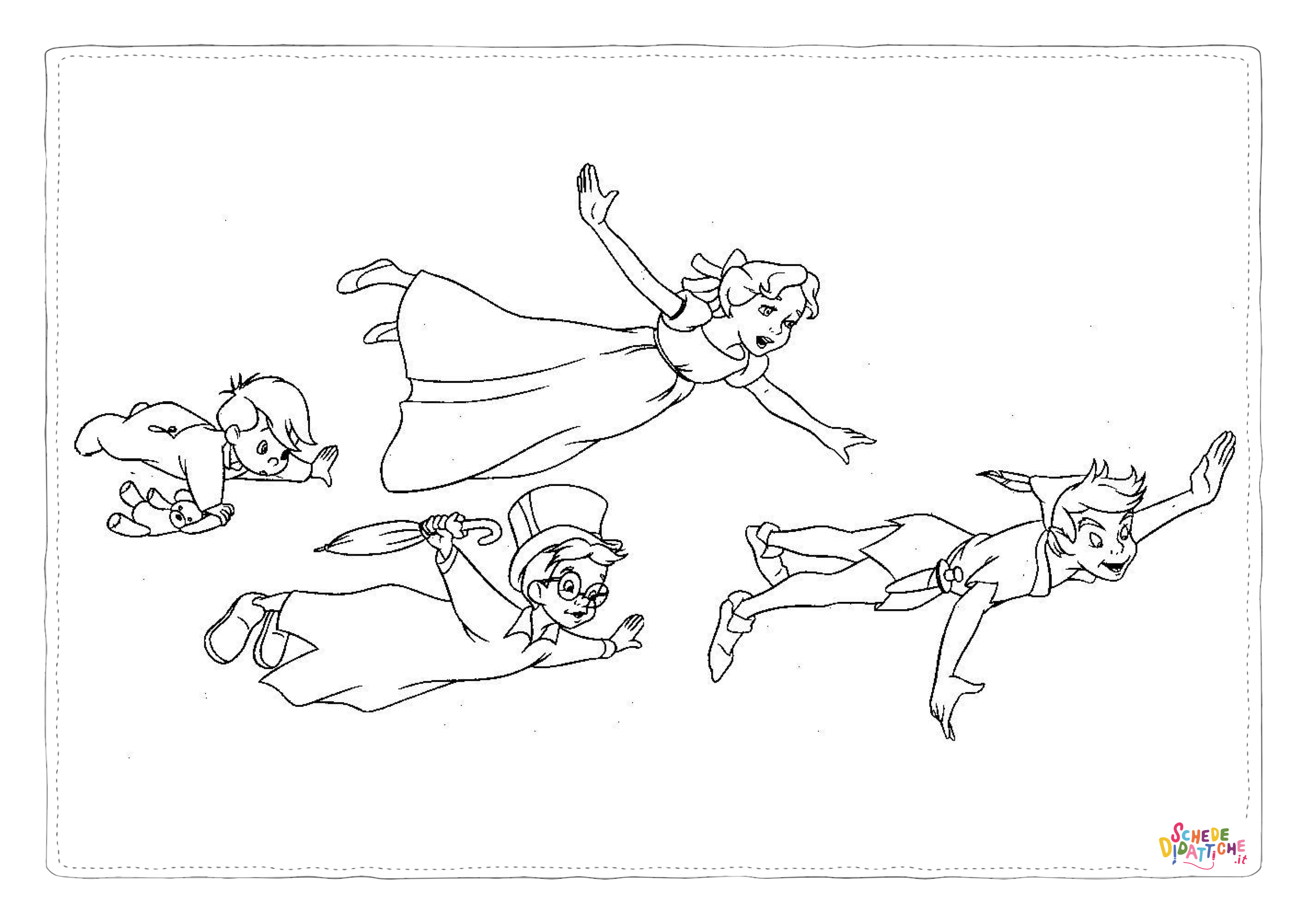 Disegno di Peter Pan da stampare e colorare 116