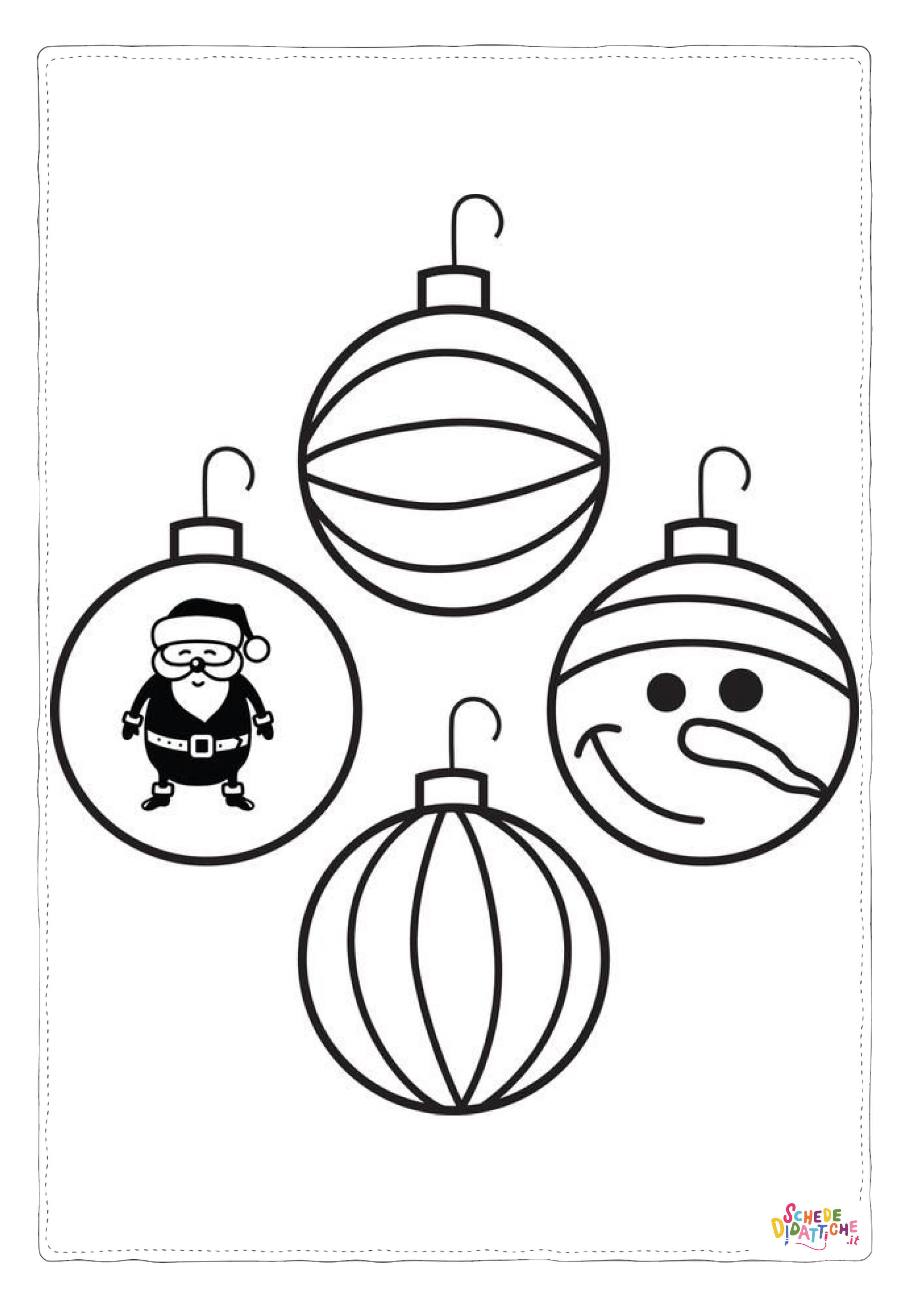 Disegno "Disegno di palla di Natale da stampare e colorare 1" Disegno di palla di Natale da stampare e colorare 1