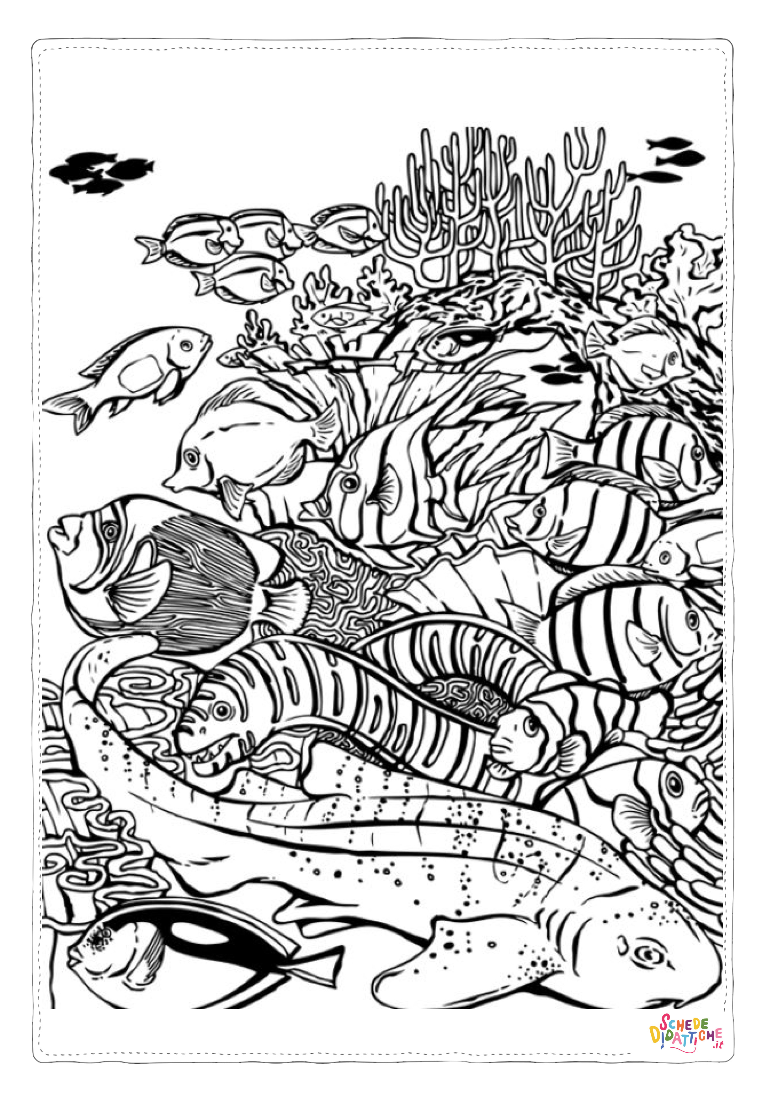 Disegno di pesce da stampare e colorare 115