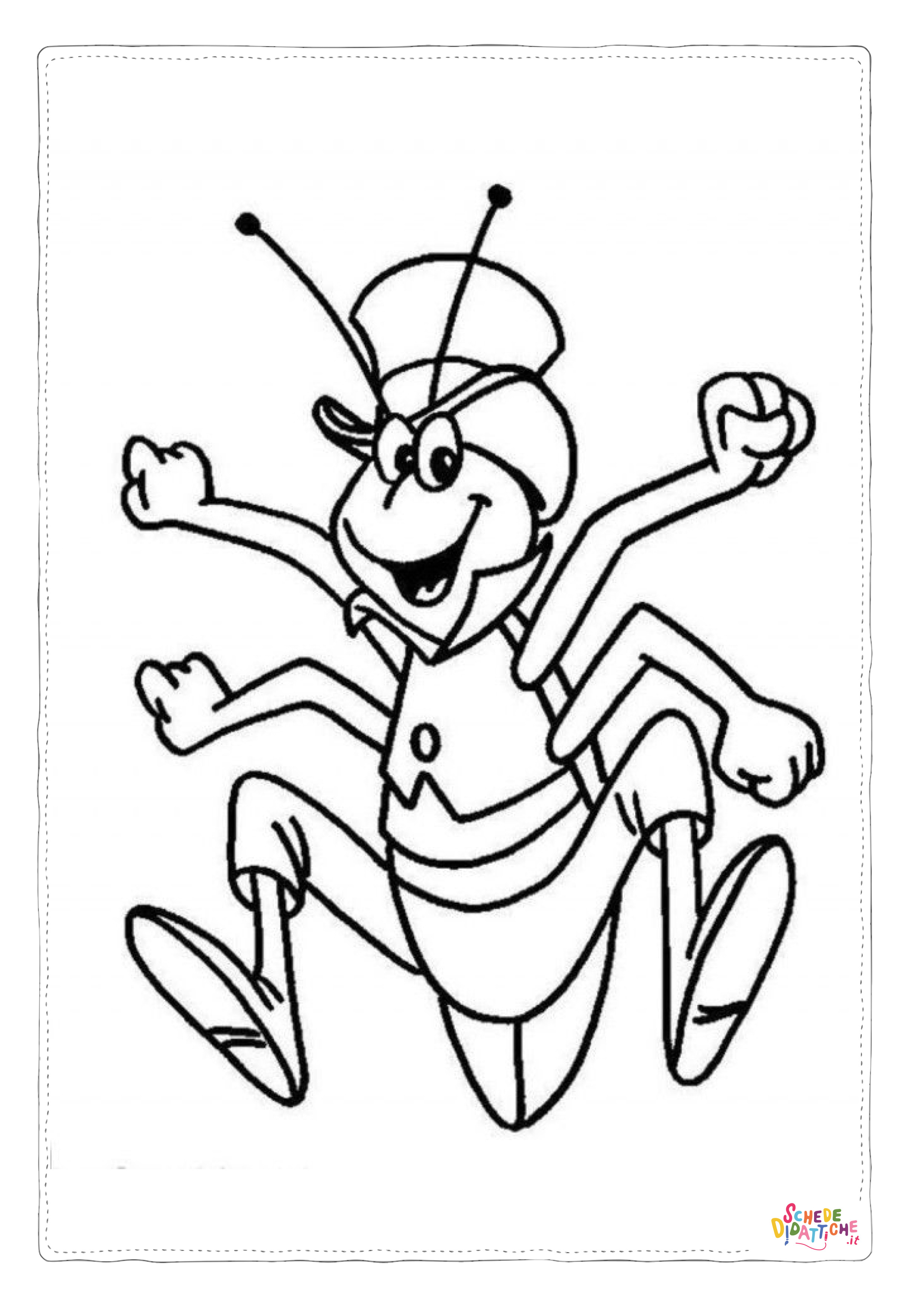 Disegno "Disegno di grillo da stampare e colorare 26" Disegno di grillo da stampare e colorare 26