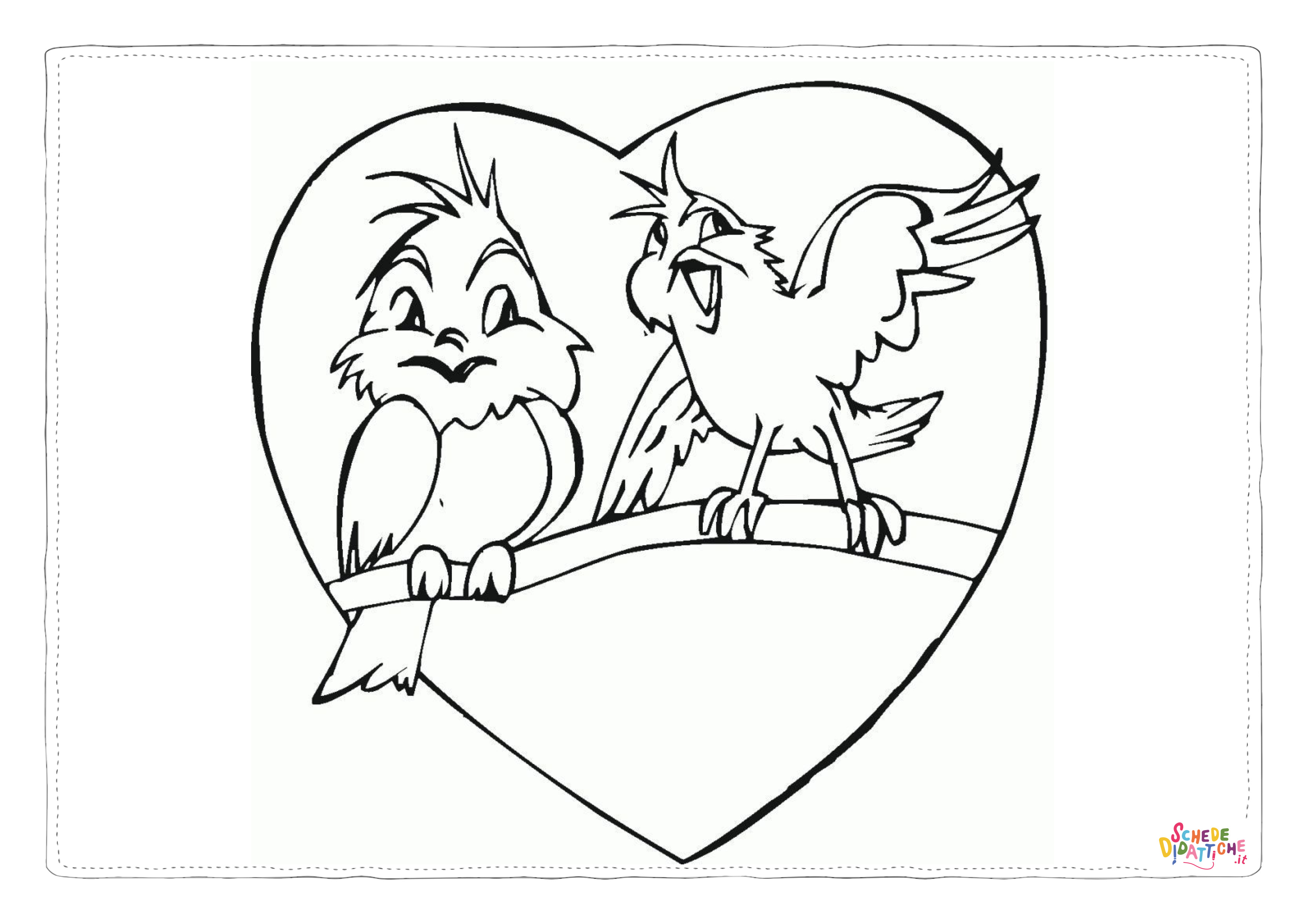 Disegno "Disegno di San Valentino da stampare e colorare 134" Disegno di San Valentino da stampare e colorare 134