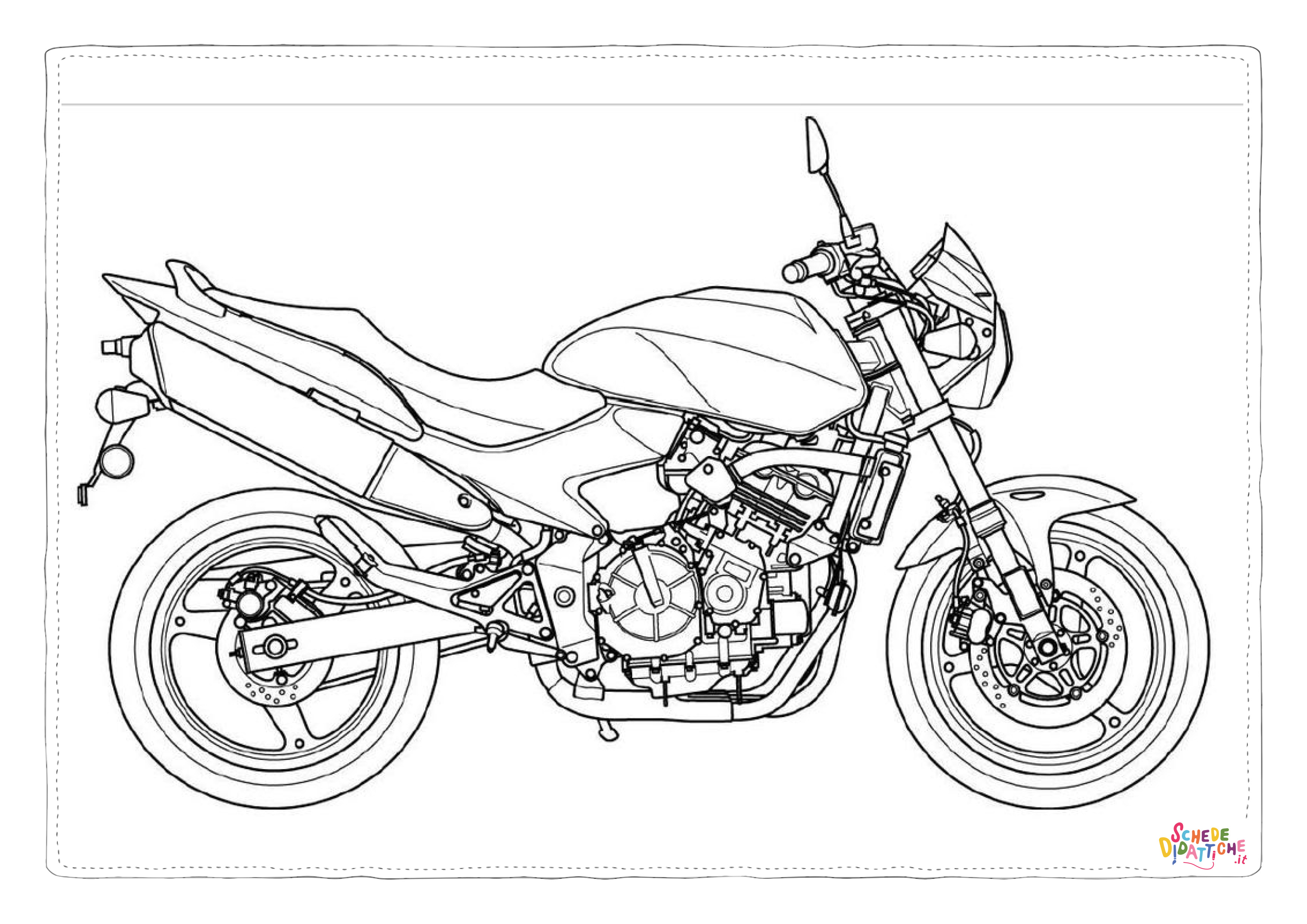 Disegno "Disegno di moto da stampare e colorare 54" Disegno di moto da stampare e colorare 54