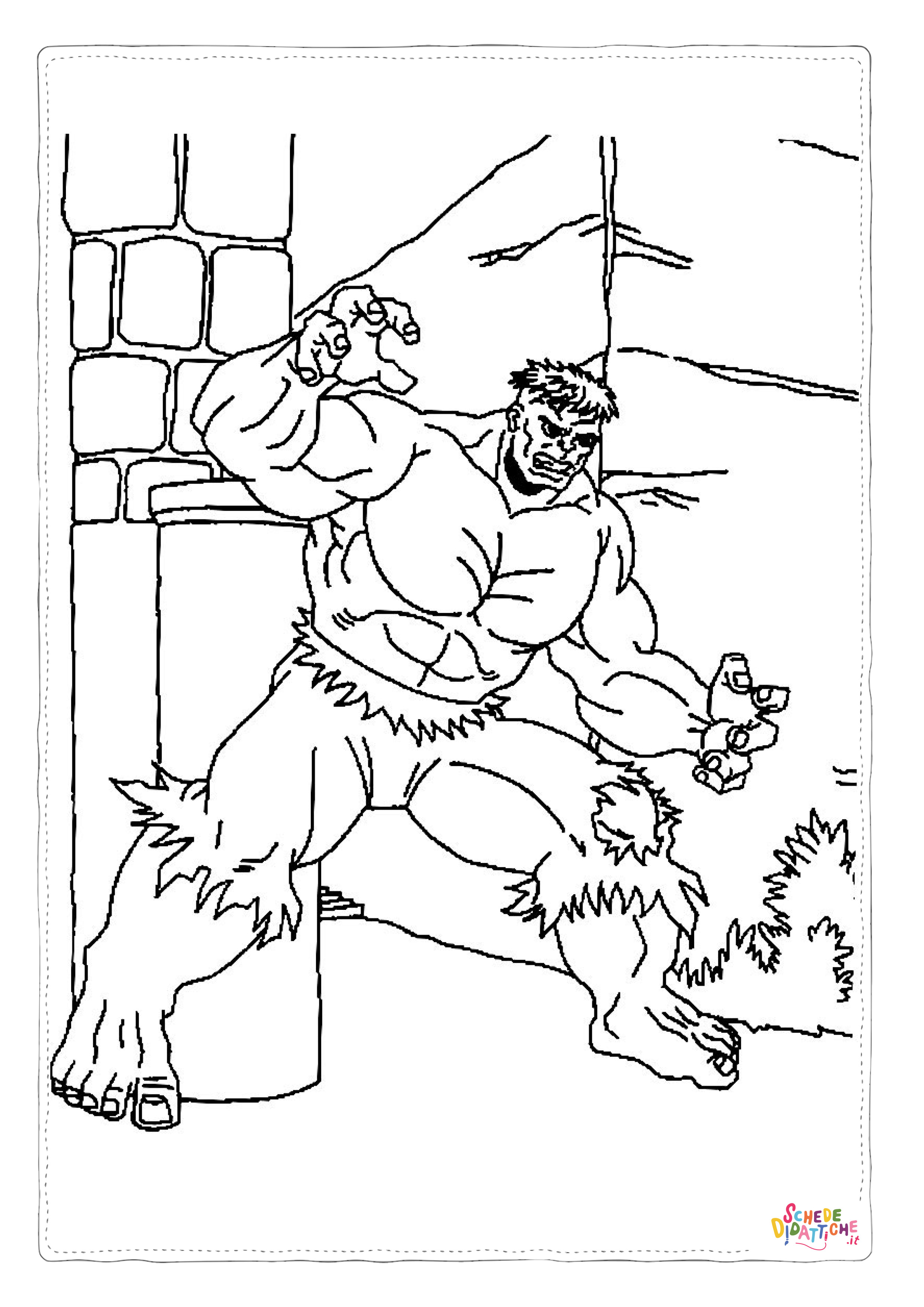 Disegno di Hulk da stampare e colorare 114