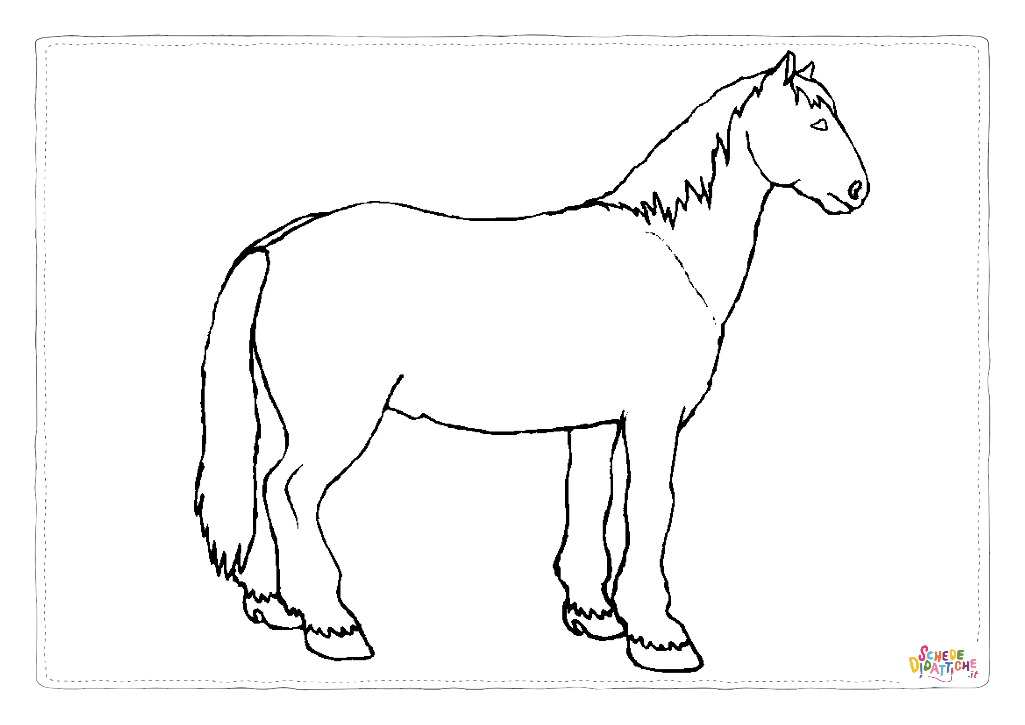 Disegno "Disegno di cavallo da stampare e colorare 70" Disegno di cavallo da stampare e colorare 70