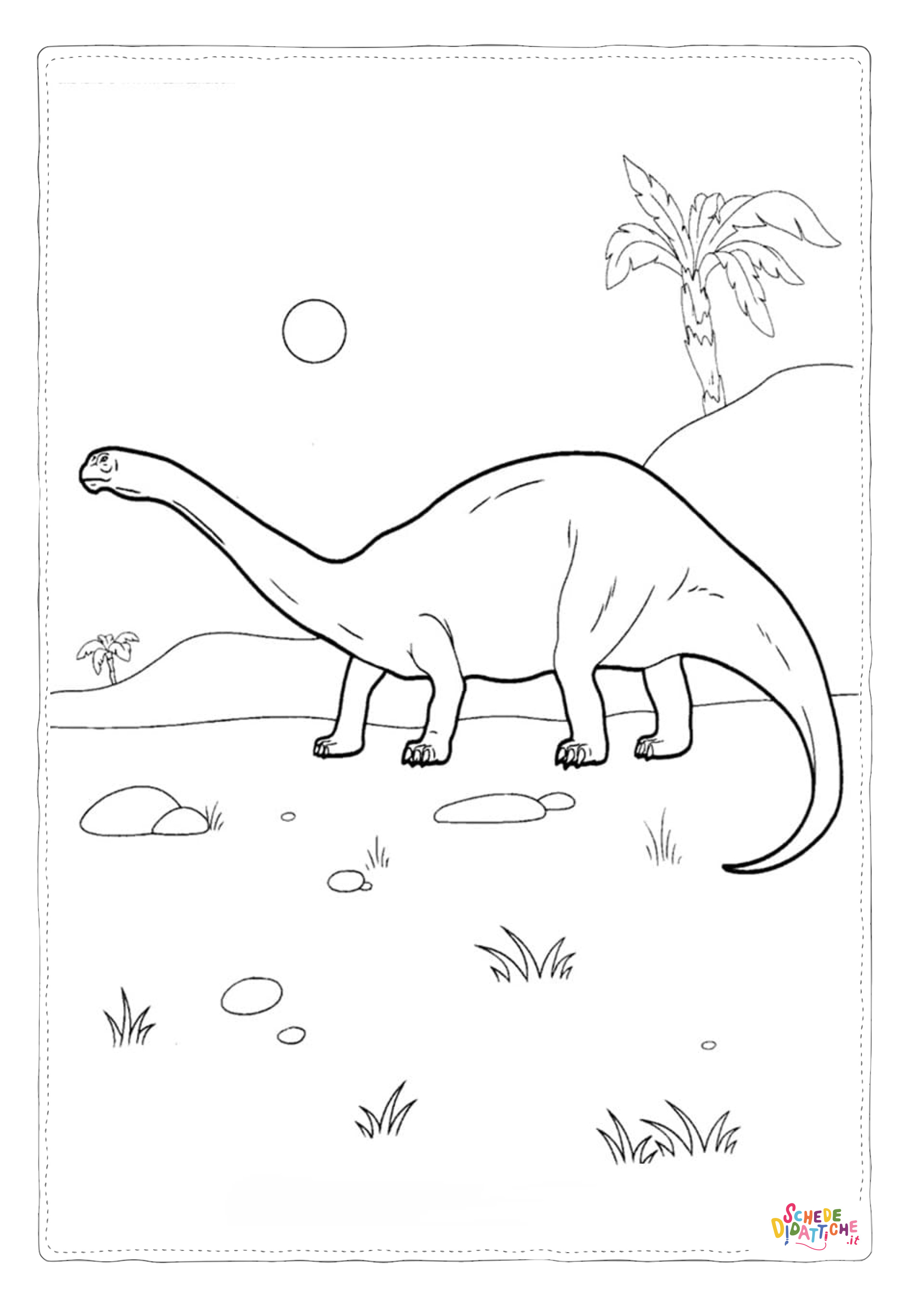 Disegno "Disegno di Brachiosauro da stampare e colorare 12" Disegno di Brachiosauro da stampare e colorare 12