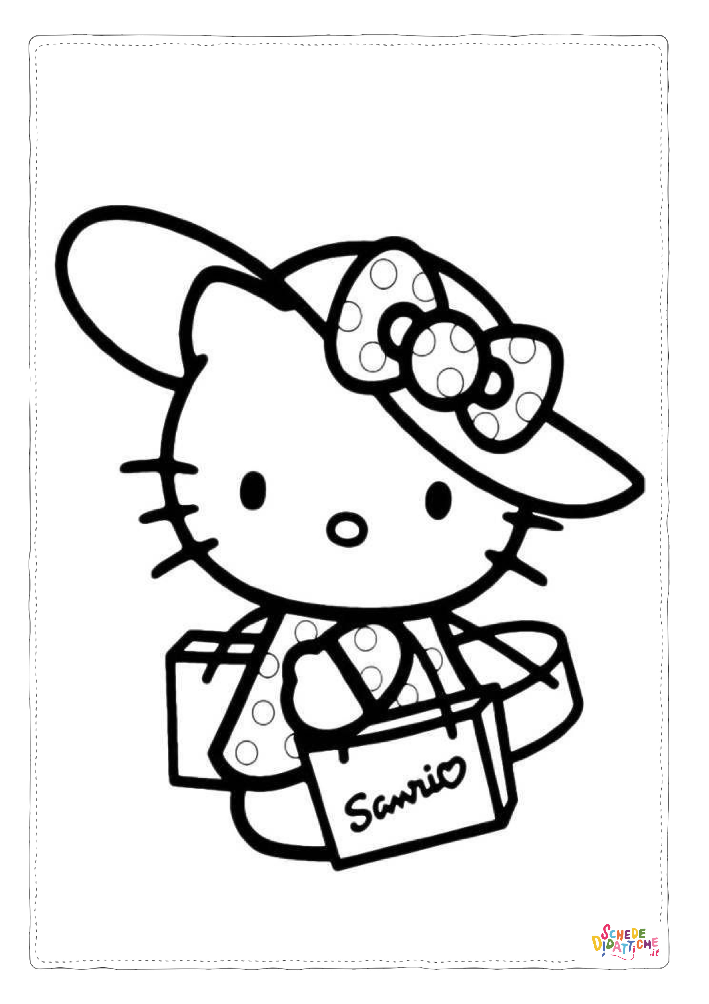 Disegno "Disegno di Hello Kitty da stampare e colorare 230" Disegno di Hello Kitty da stampare e colorare 230