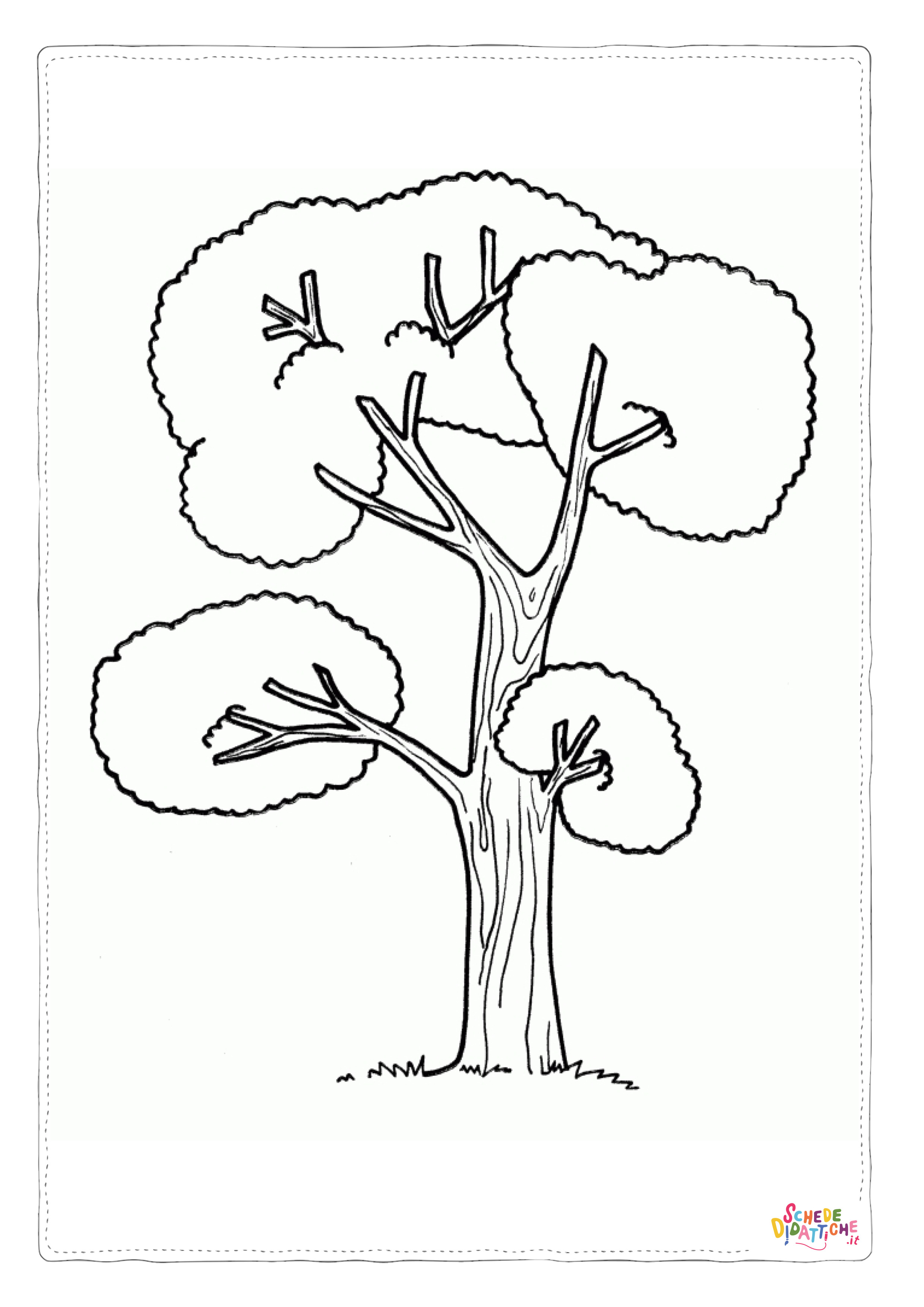 Disegno "Disegno di albero da stampare e colorare 75" Disegno di albero da stampare e colorare 75