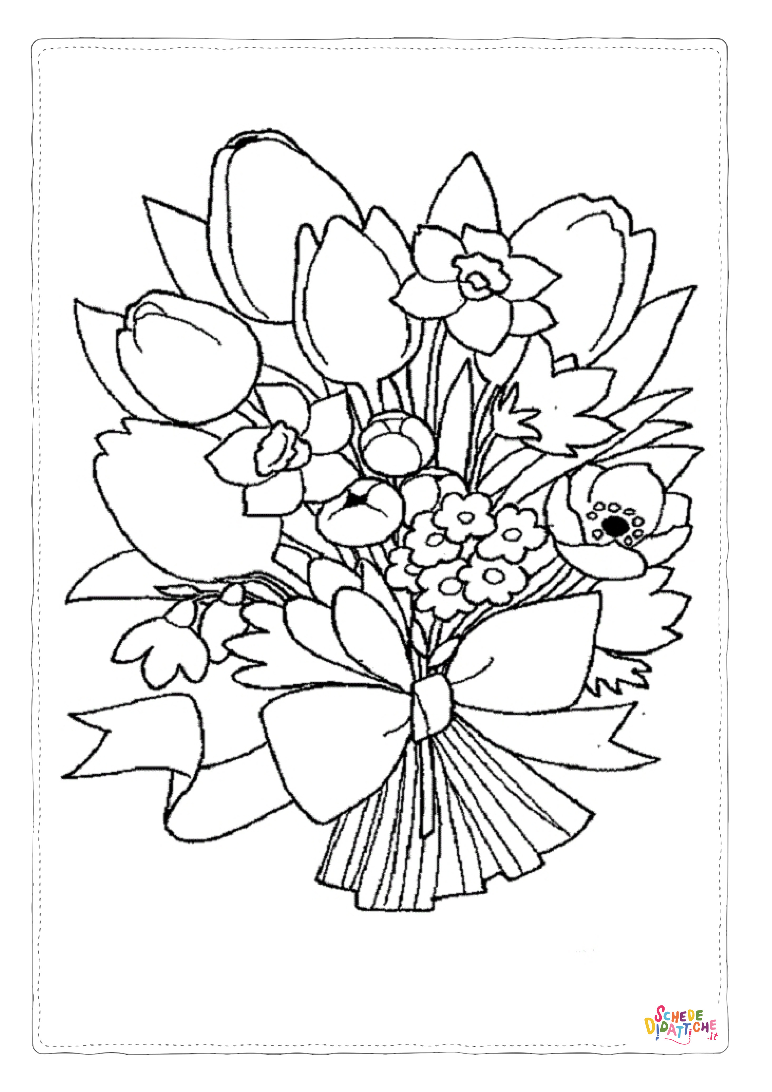 Disegno "Disegno di fiore da stampare e colorare 278" Disegno di fiore da stampare e colorare 278