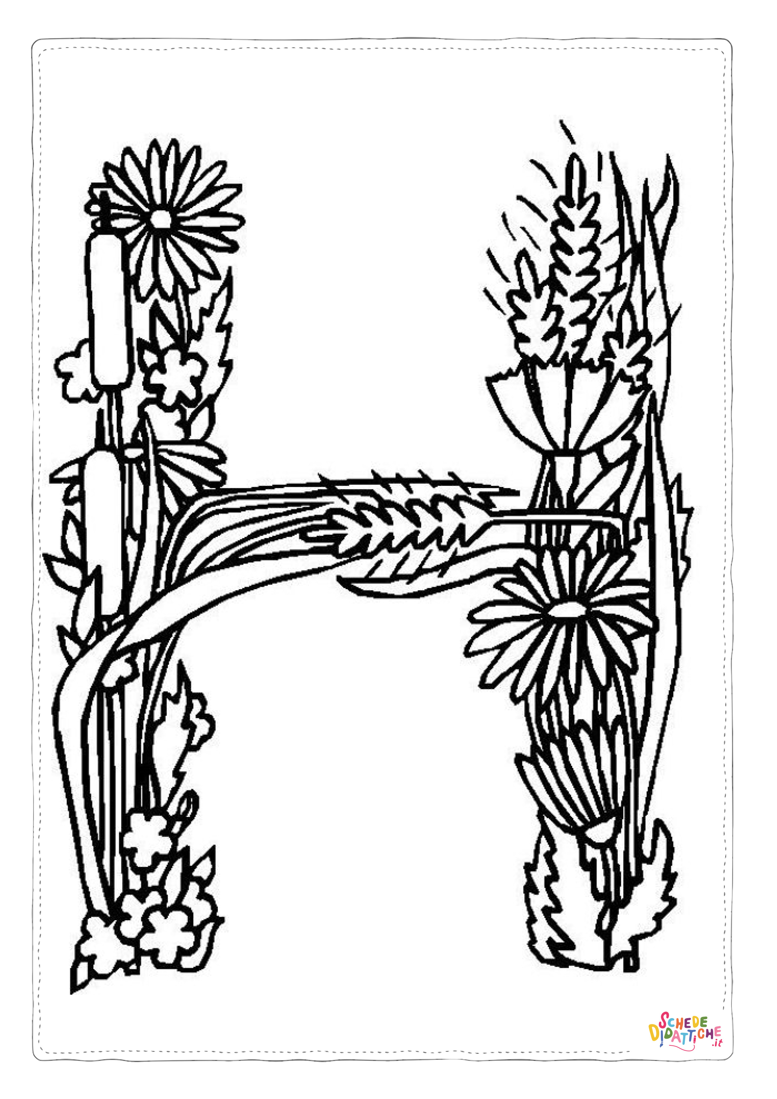 Disegno "Disegno di lettera dell'alfabeto da stampare e colorare 190" Disegno di lettera dell'alfabeto da stampare e colorare 190