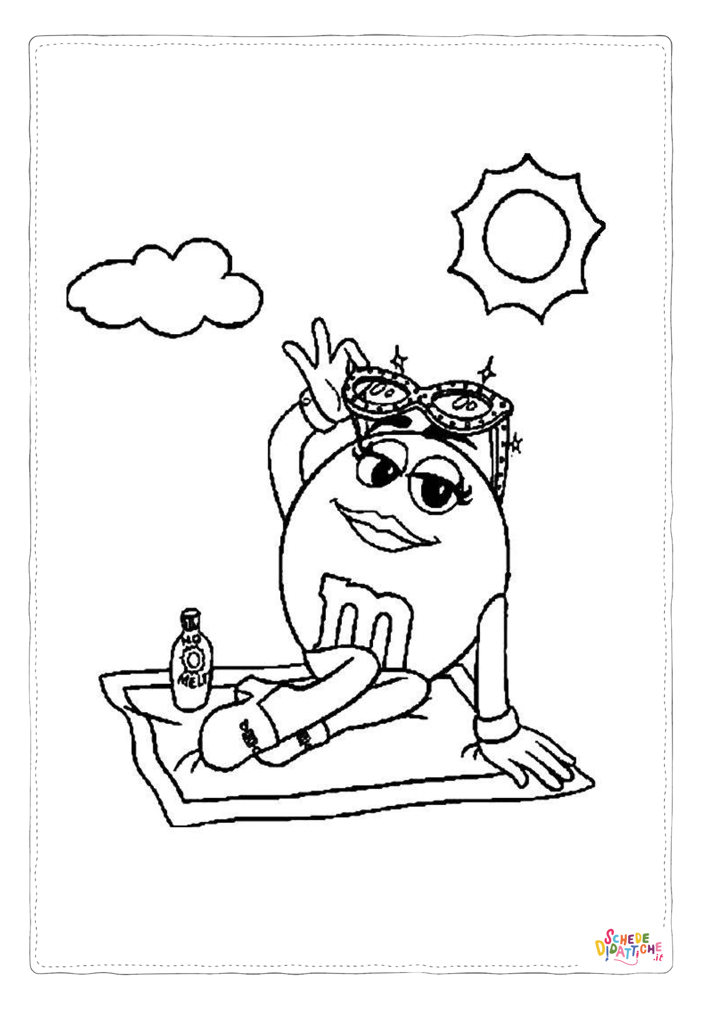 Disegno "Disegno di M&M'S da stampare e colorare 1" Disegno di M&M'S da stampare e colorare 1