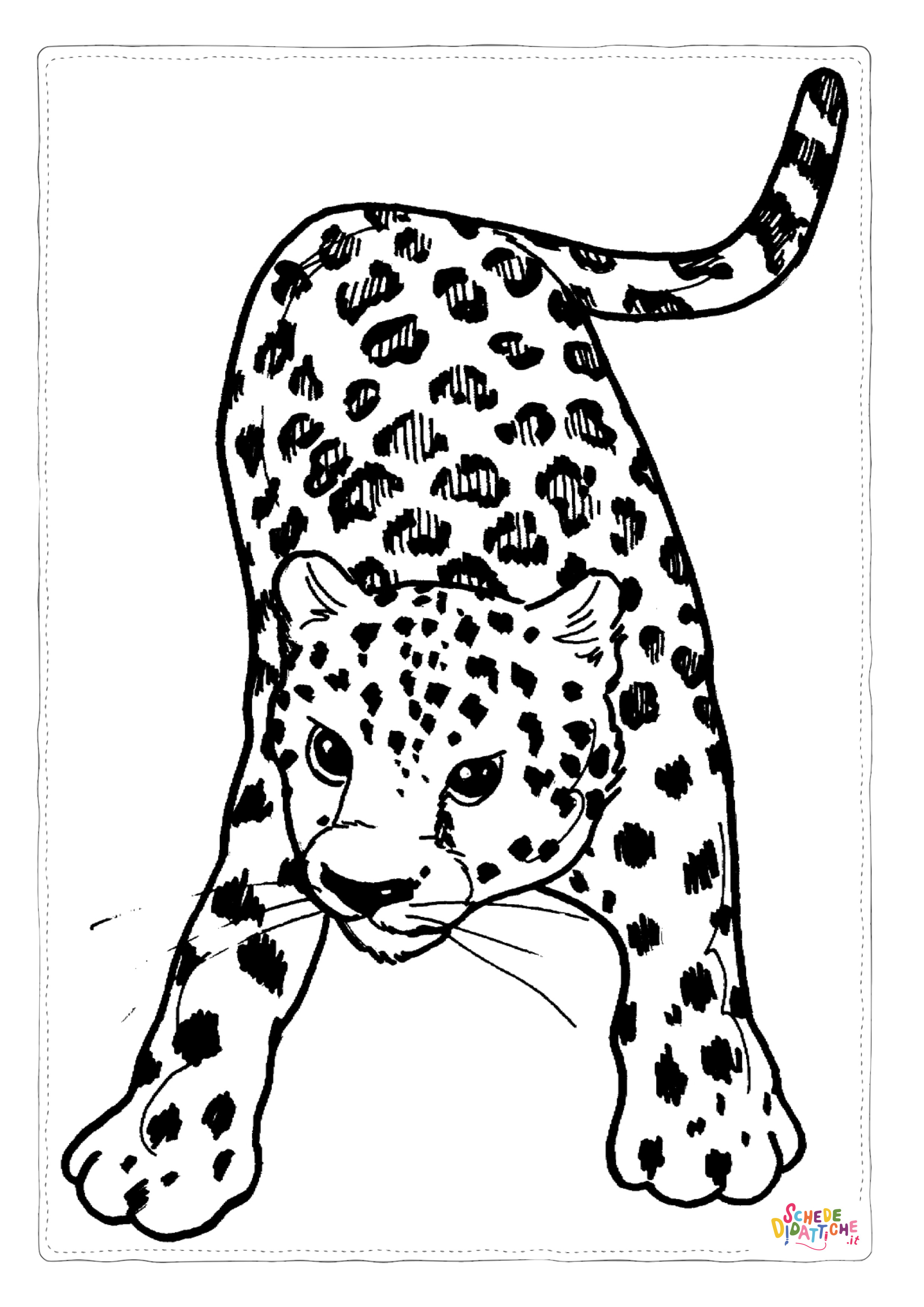 Disegno di leopardo da stampare e colorare 29
