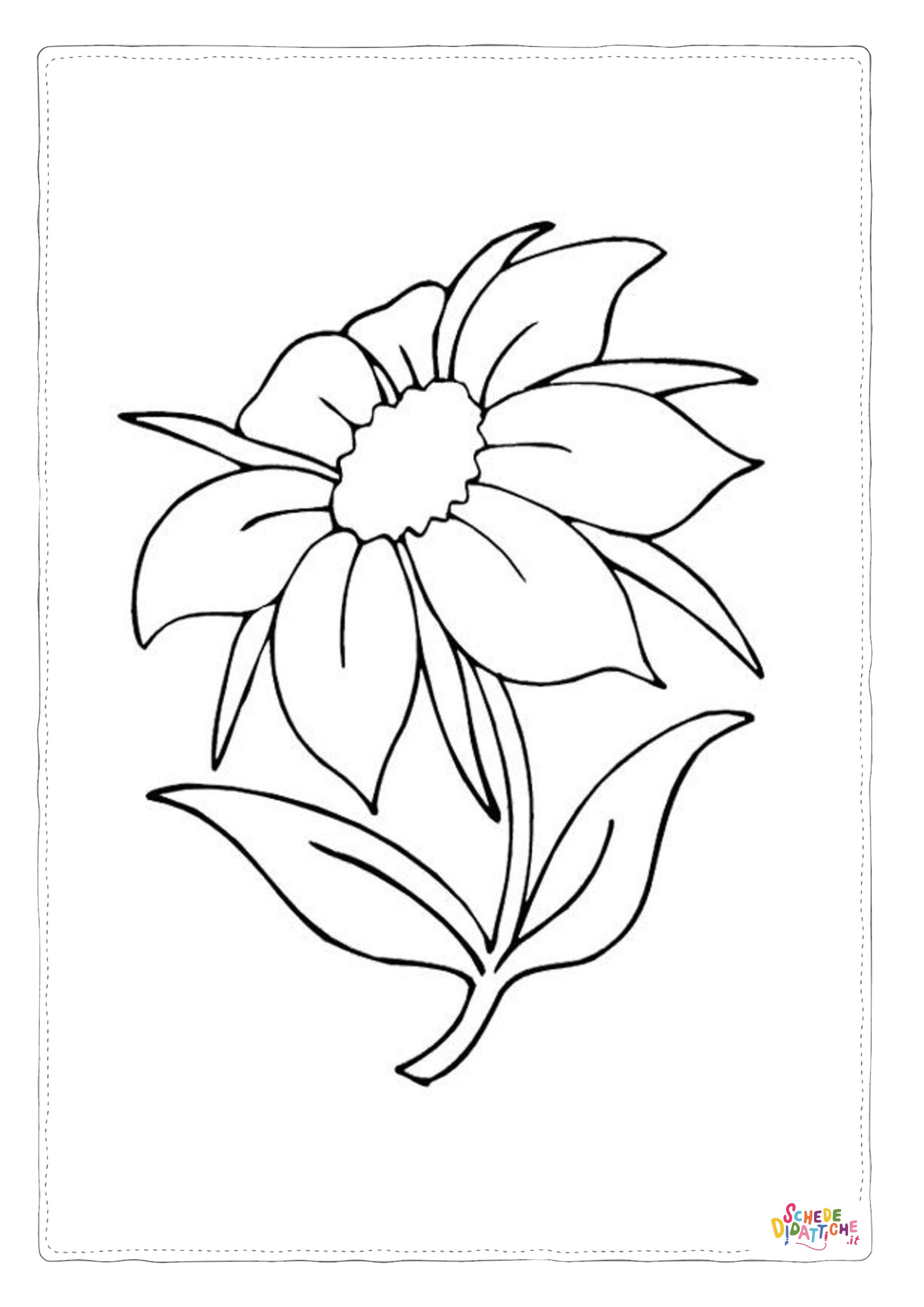 Disegno "Disegno di fiore da stampare e colorare 323" Disegno di fiore da stampare e colorare 323