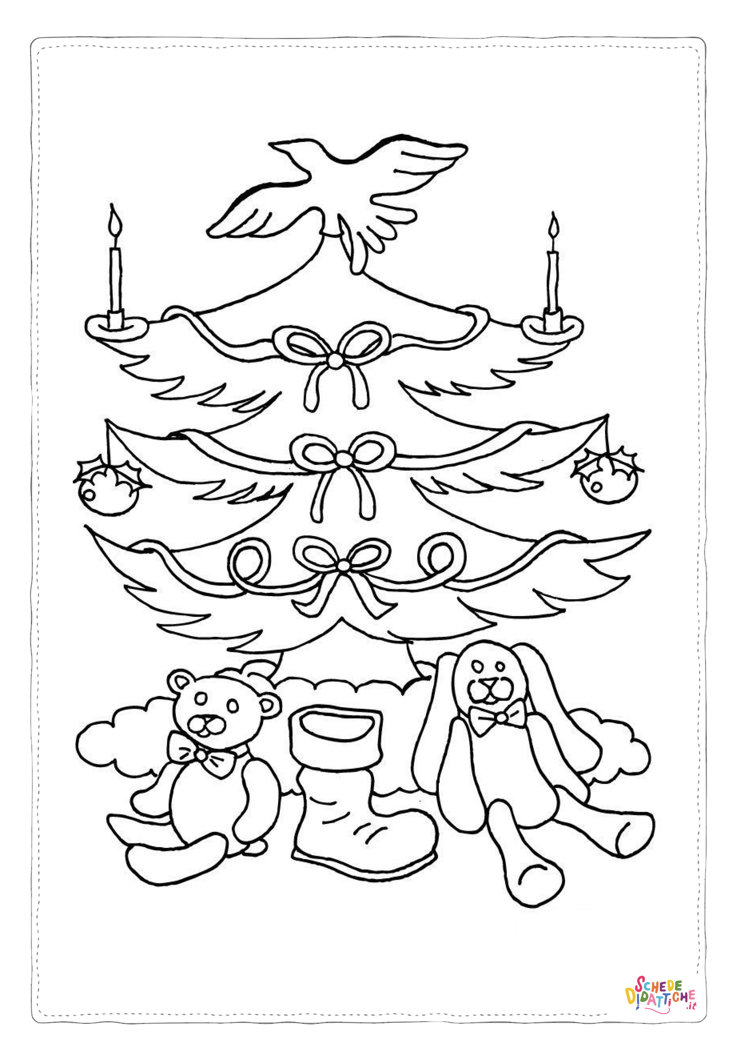 Disegno di albero di Natale da stampare e colorare 225