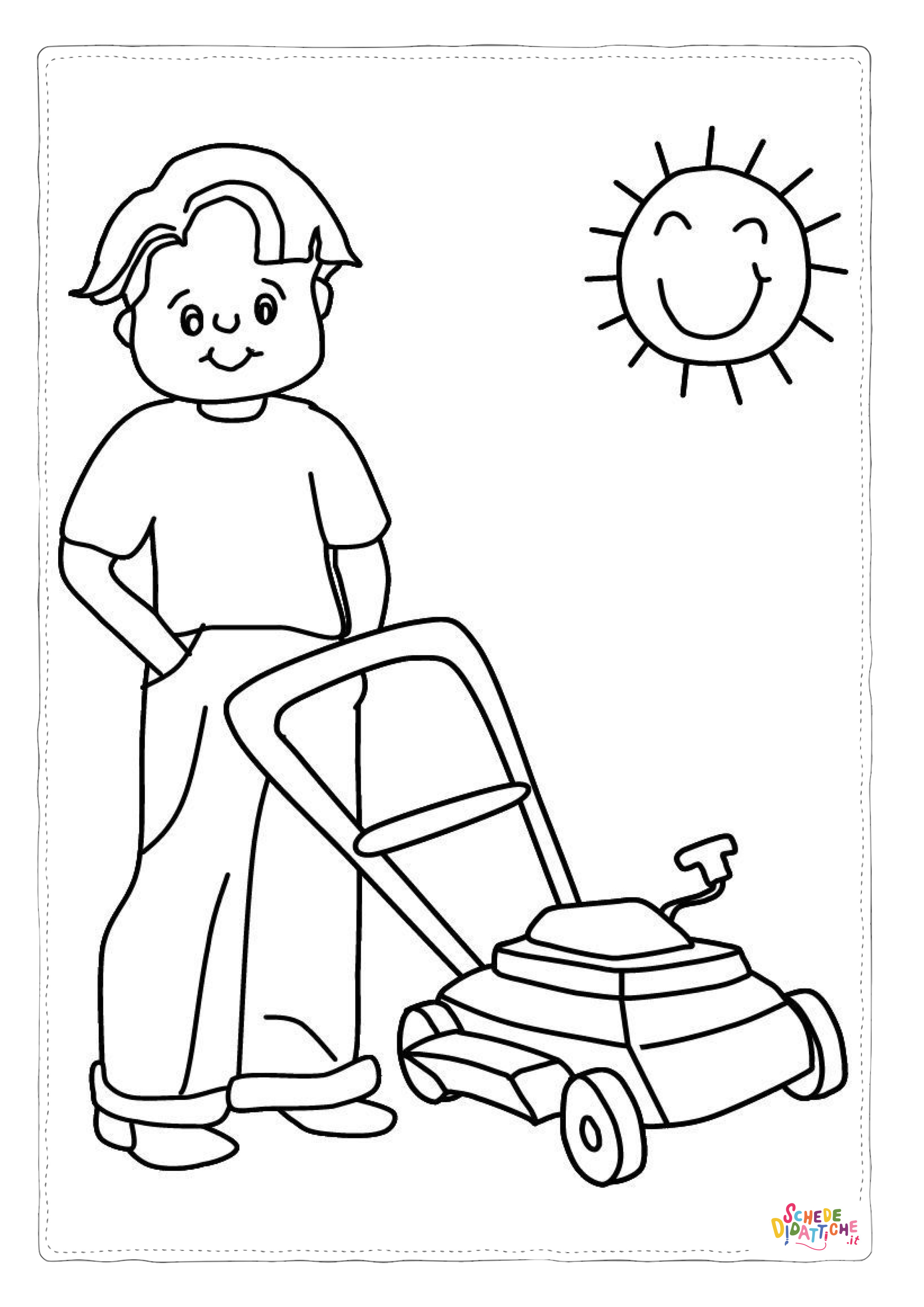 Disegno "Disegno di giardiniere da stampare e colorare 46" Disegno di giardiniere da stampare e colorare 46