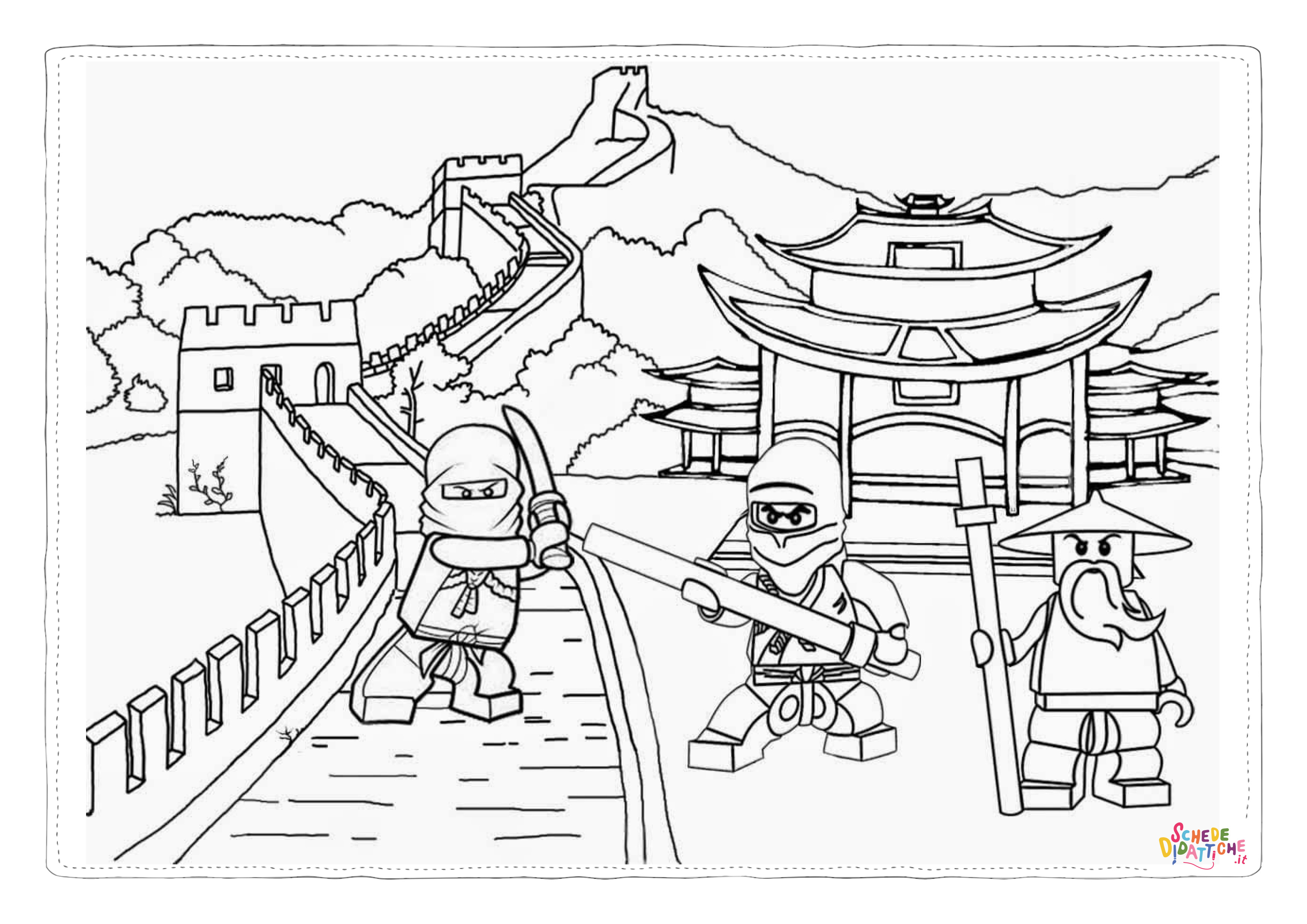 Disegno di Ninja Go da stampare e colorare 1