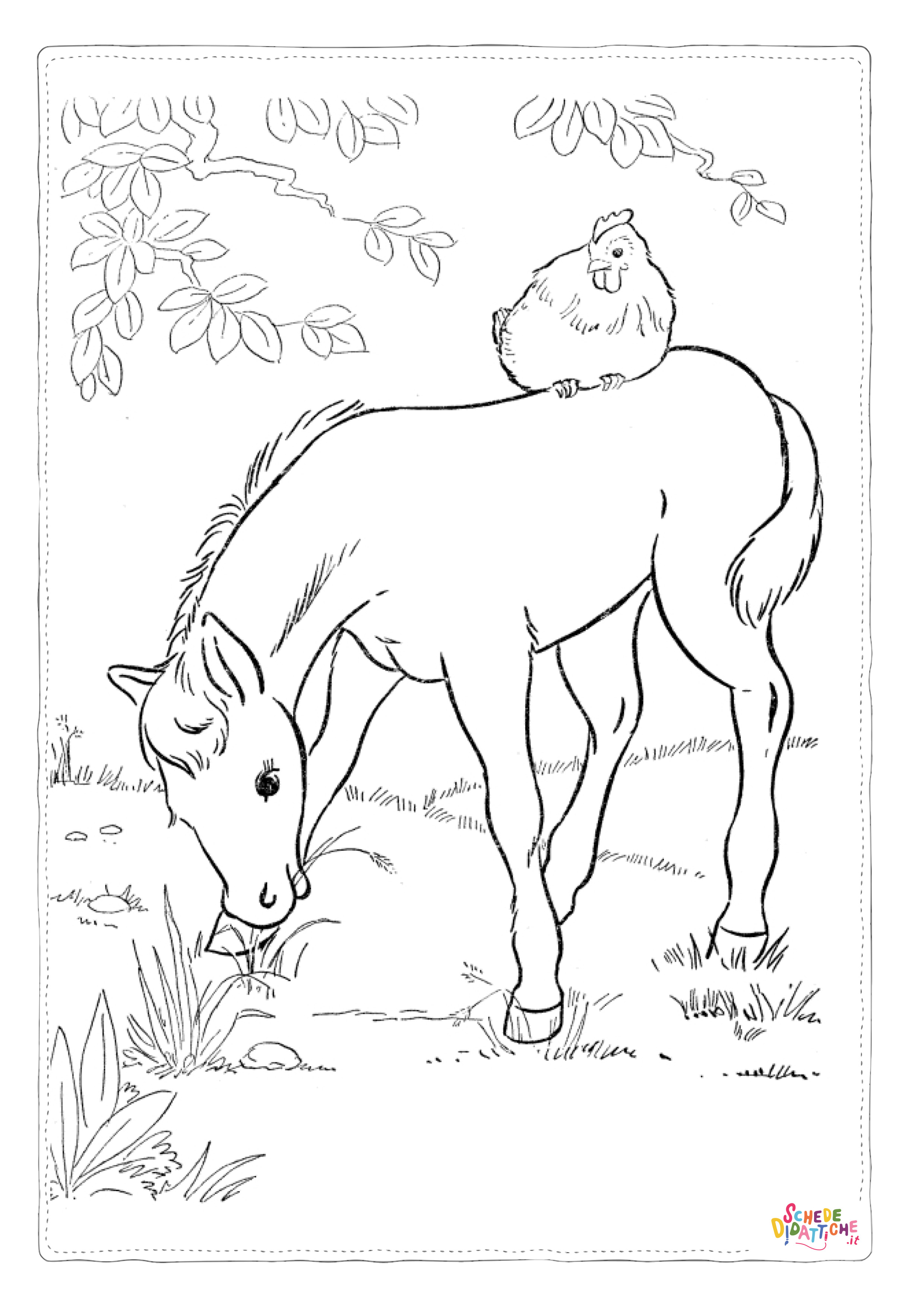 Disegno "Disegno di cavallo da stampare e colorare 10" Disegno di cavallo da stampare e colorare 10