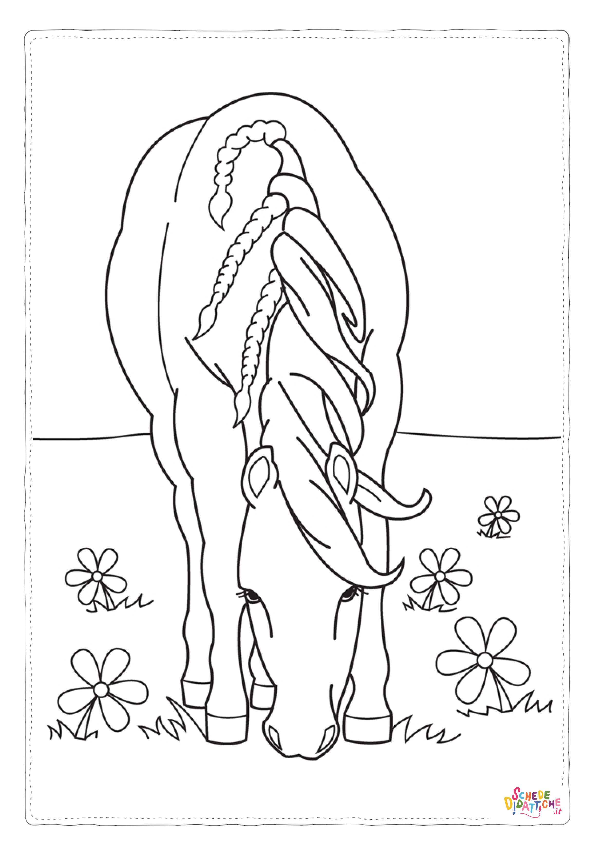 Disegno "Disegno di cavallo da stampare e colorare 23" Disegno di cavallo da stampare e colorare 23