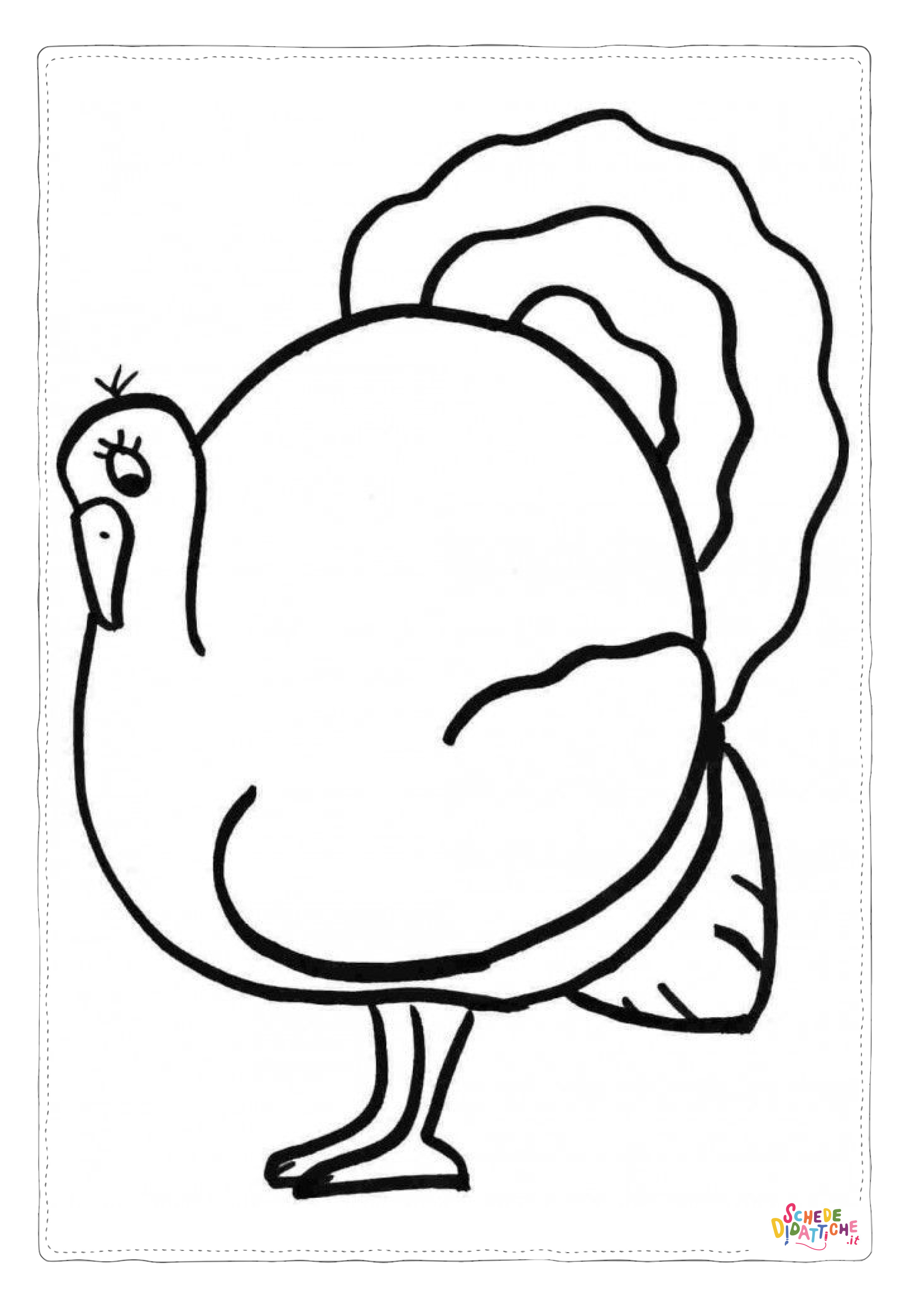 Disegno di tacchino da stampare e colorare 60