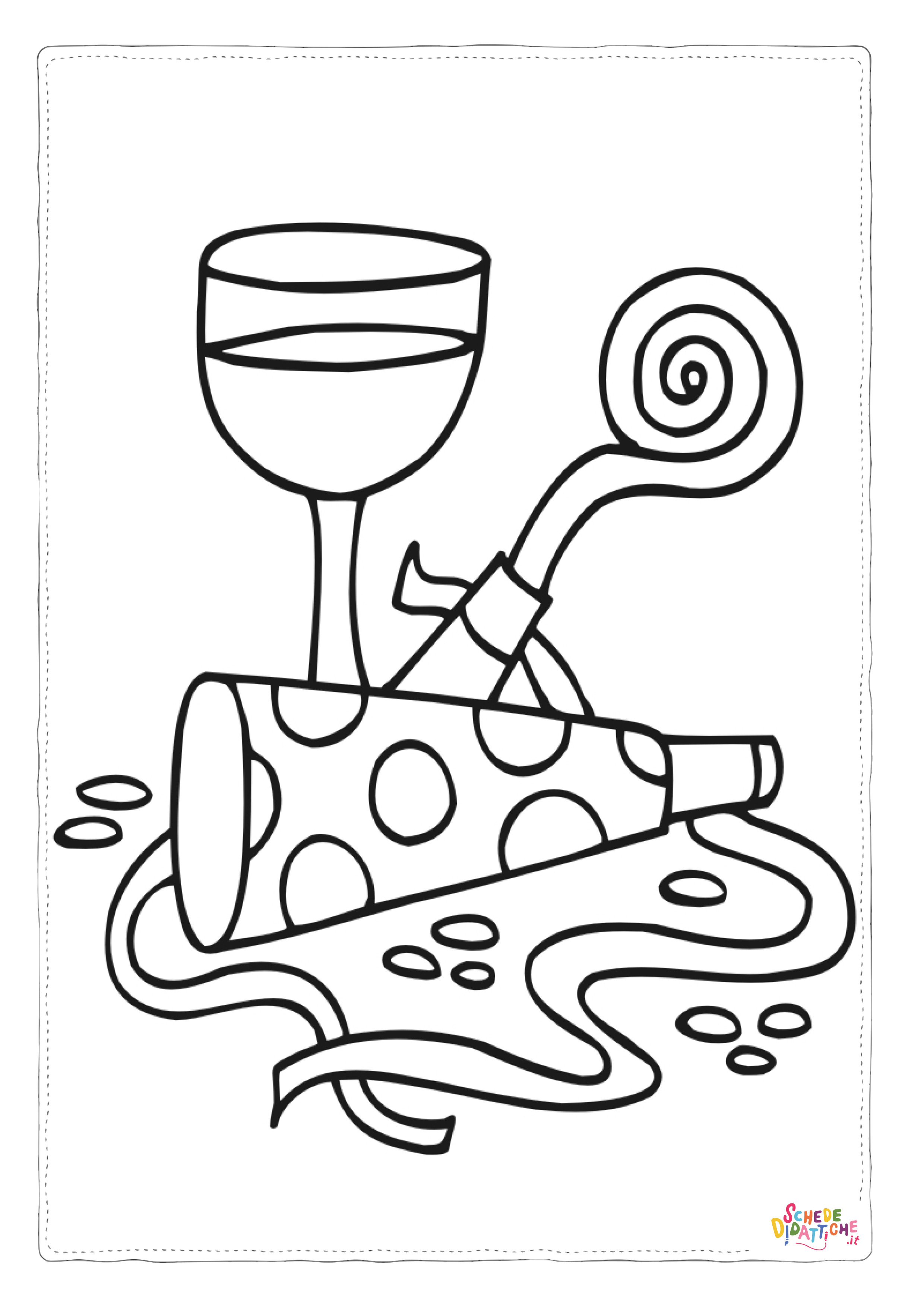 Disegno "Disegno di Carnevale da stampare e colorare 1" Disegno di Carnevale da stampare e colorare 1