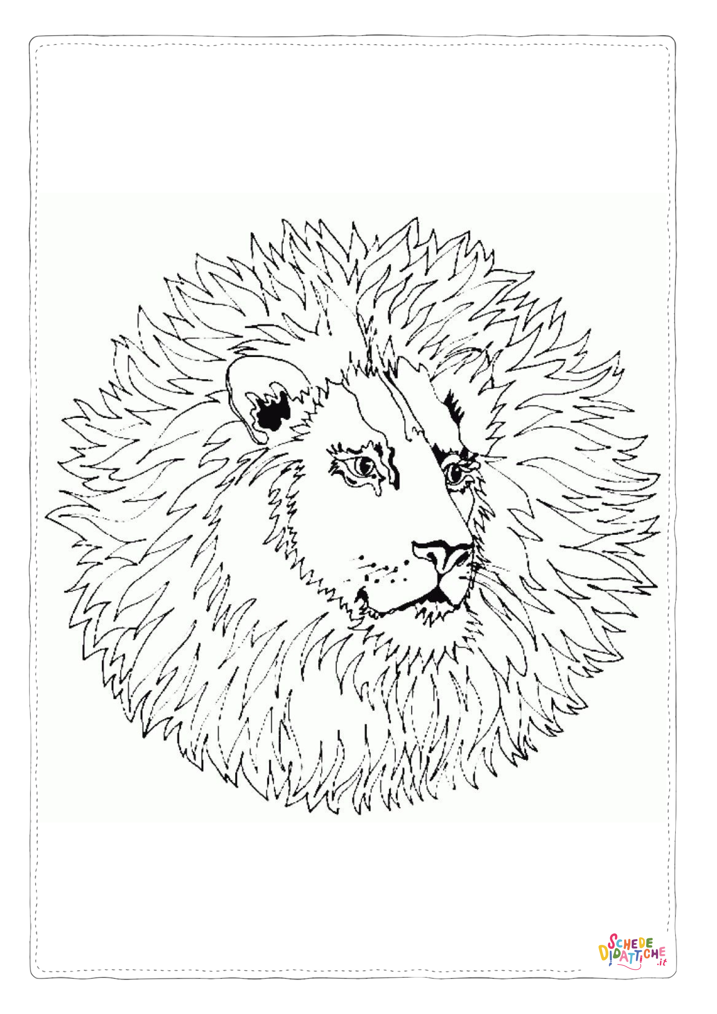 Disegno "Disegno di leone da stampare e colorare 85" Disegno di leone da stampare e colorare 85