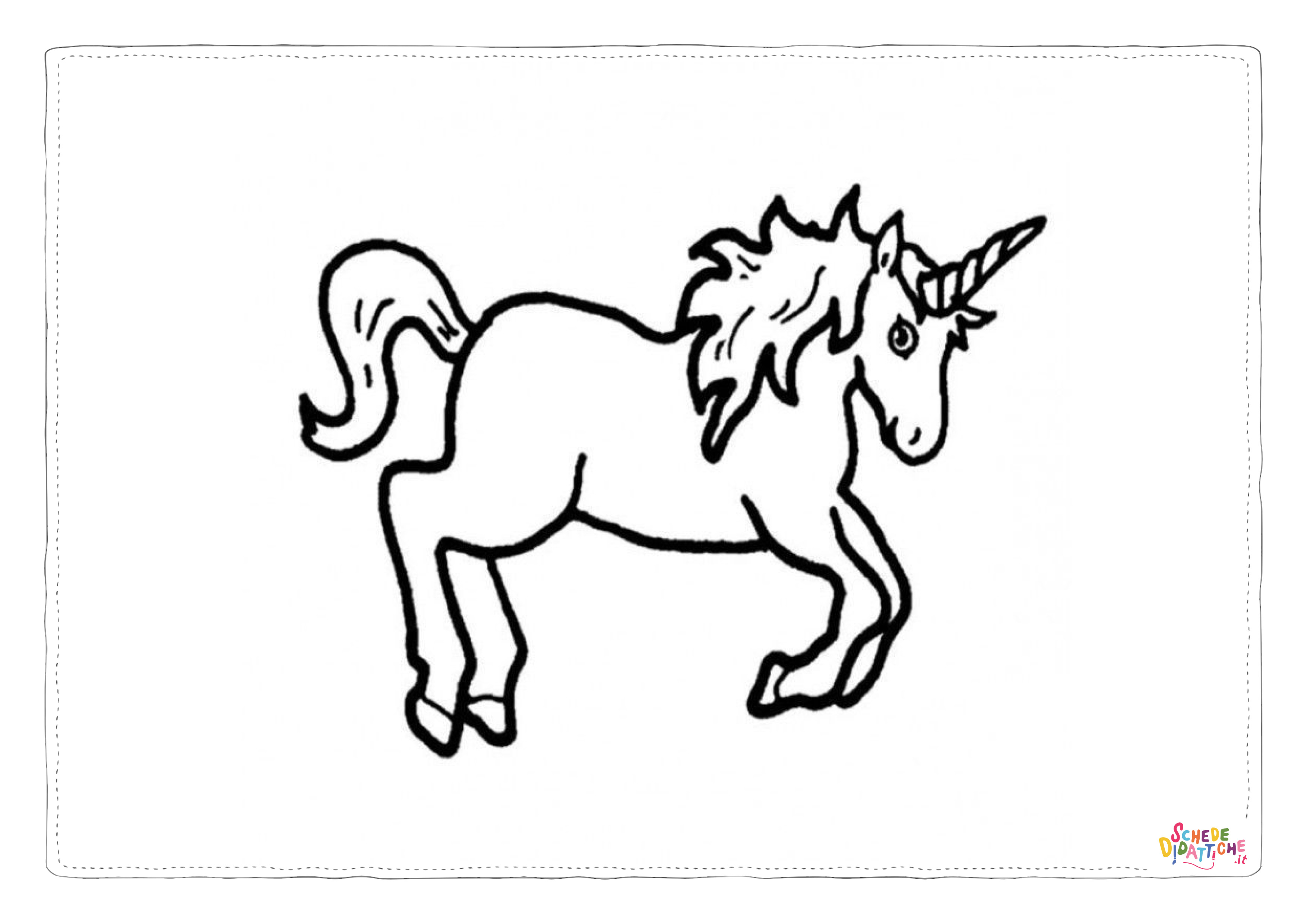 Disegno "Disegno di unicorno da stampare e colorare 31" Disegno di unicorno da stampare e colorare 31