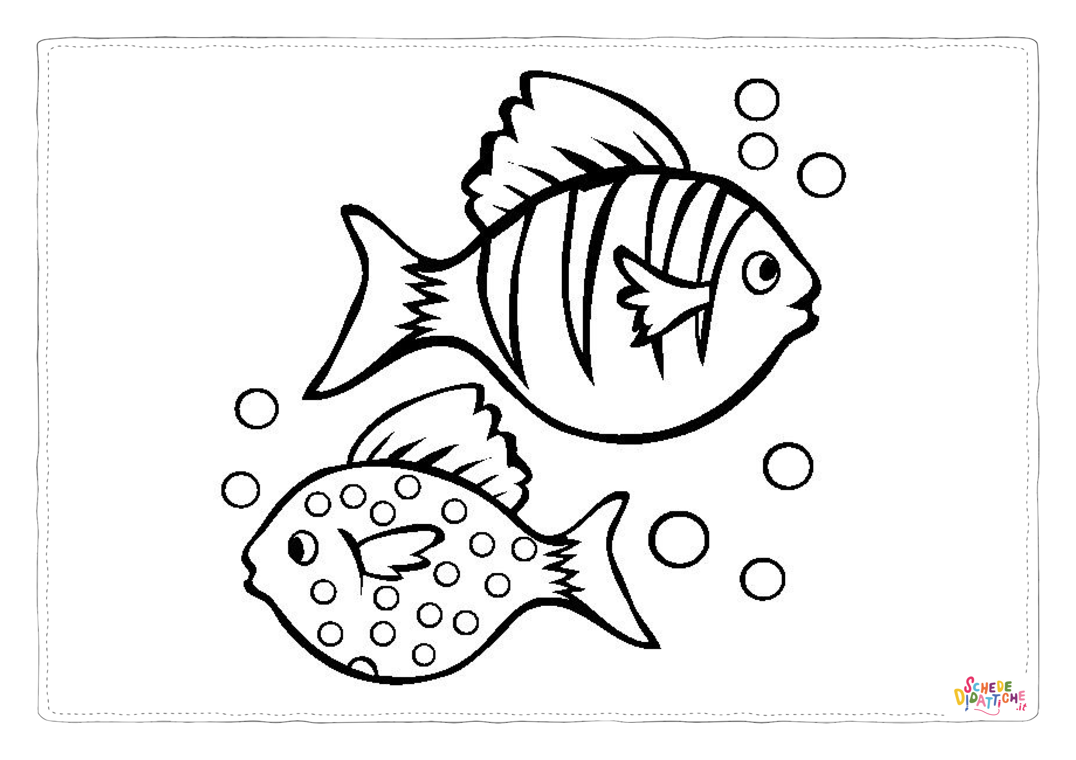 Disegno "Disegno di pesce da stampare e colorare 209" Disegno di pesce da stampare e colorare 209