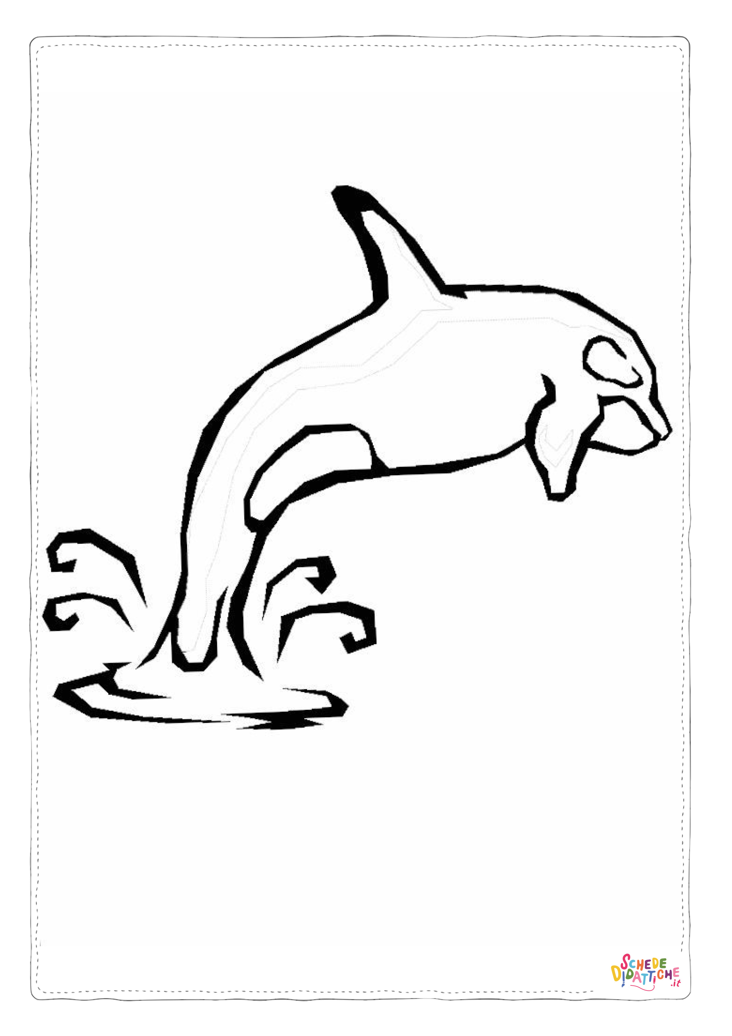 Disegno "Disegno di delfino da stampare e colorare 64" Disegno di delfino da stampare e colorare 64