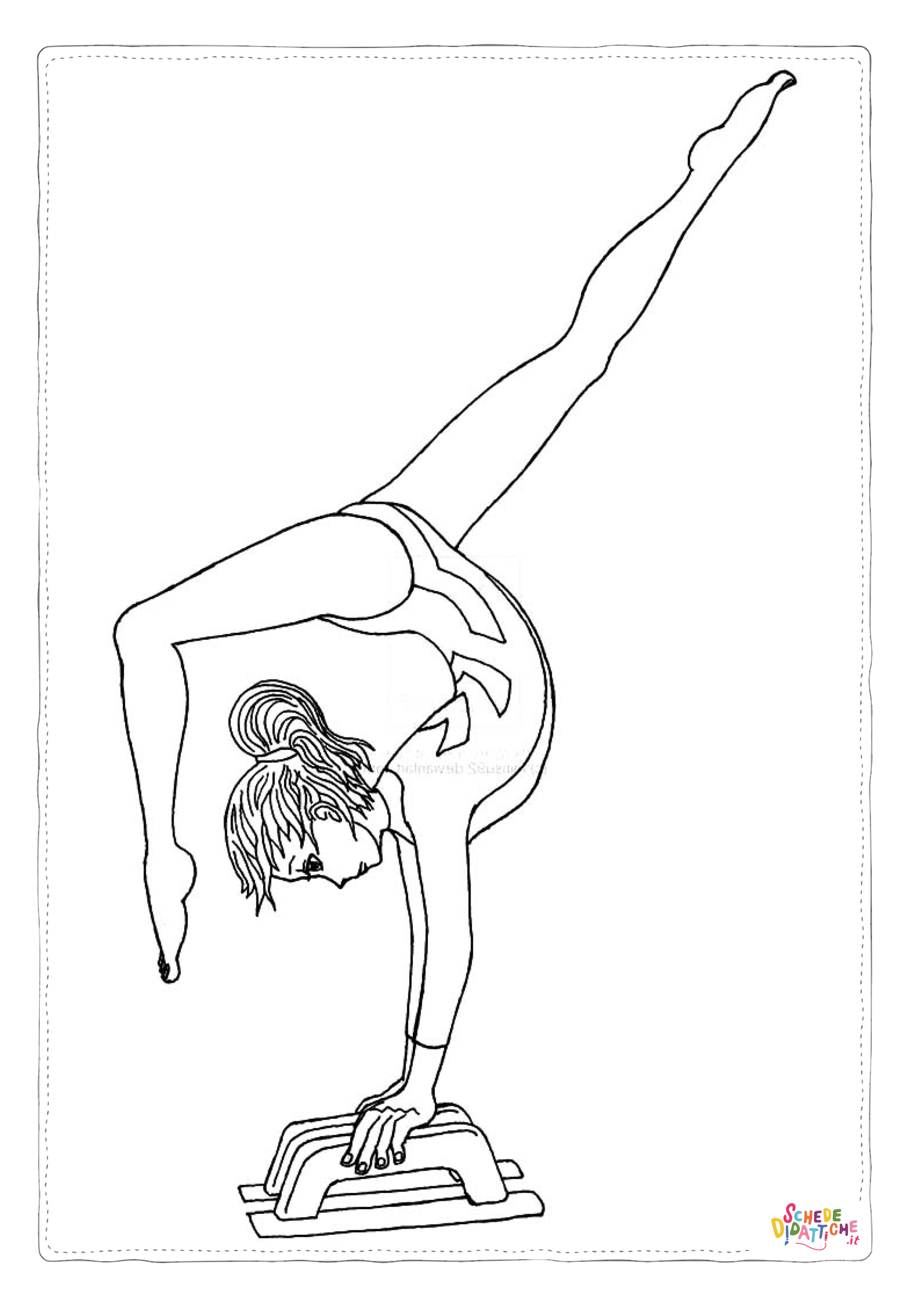 Disegno "Disegno di ginnastica da stampare e colorare 18" Disegno di ginnastica da stampare e colorare 18