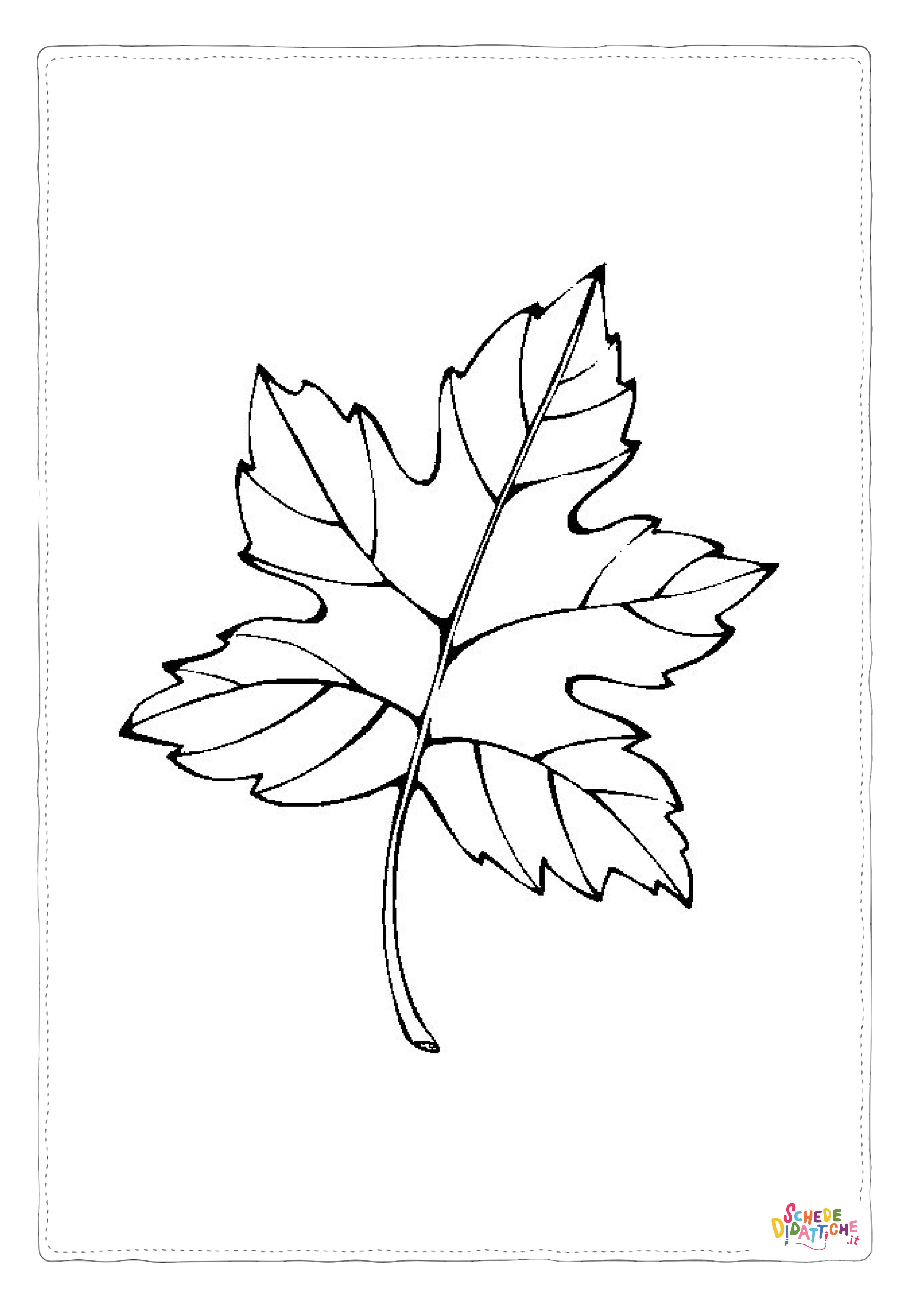 Disegno "Disegno di foglia da stampare e colorare 138" Disegno di foglia da stampare e colorare 138