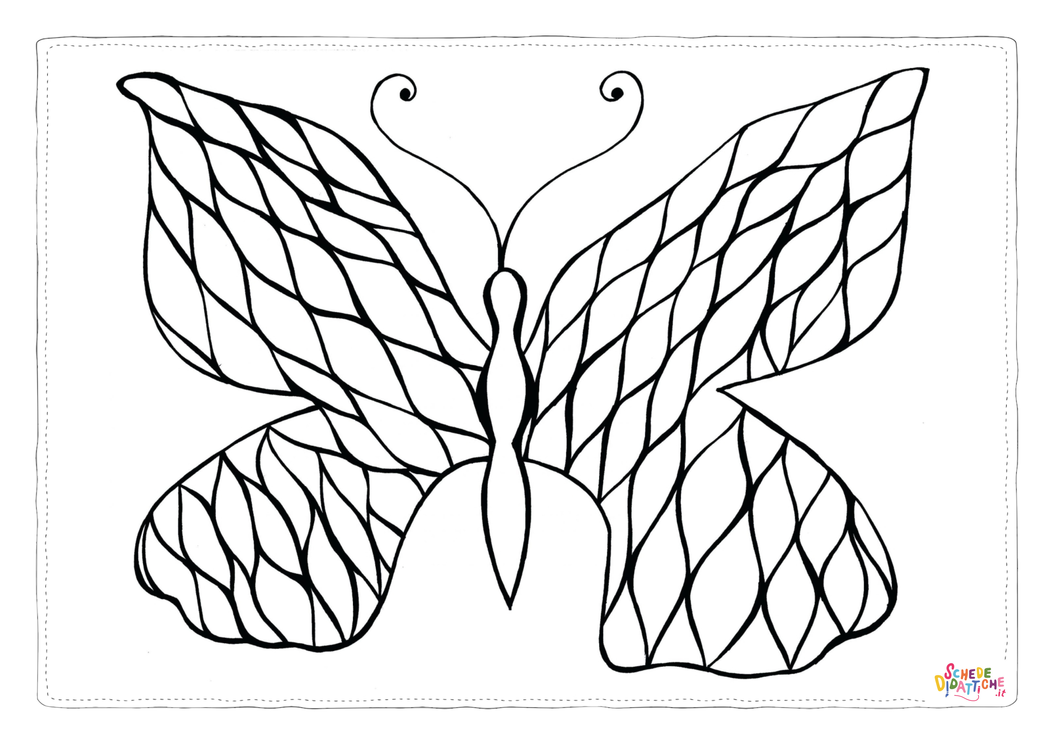 Disegno "Disegno di farfalla da stampare e colorare 247" Disegno di farfalla da stampare e colorare 247