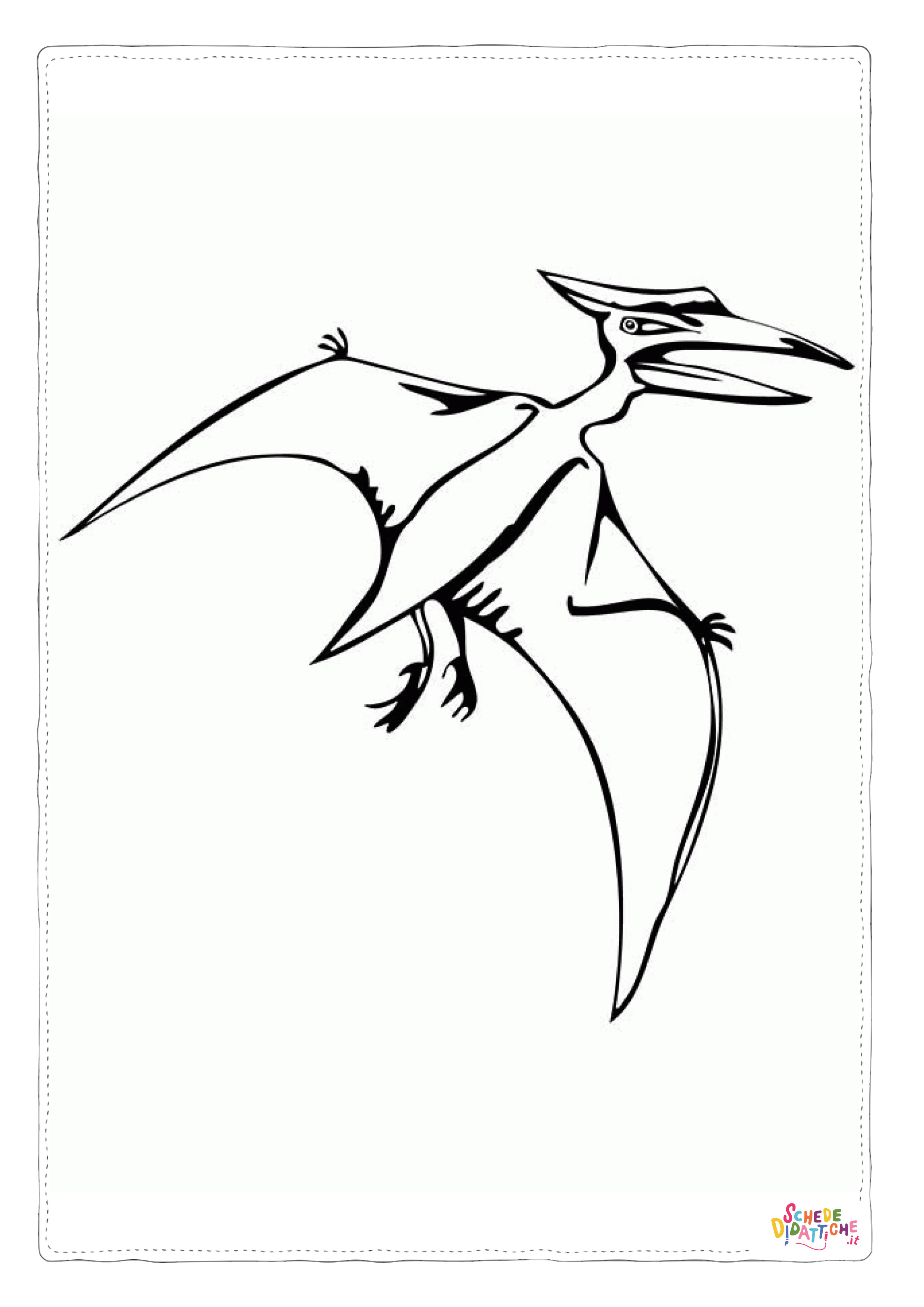 Disegno "Disegno di Pterodattilo da stampare e colorare 11" Disegno di Pterodattilo da stampare e colorare 11