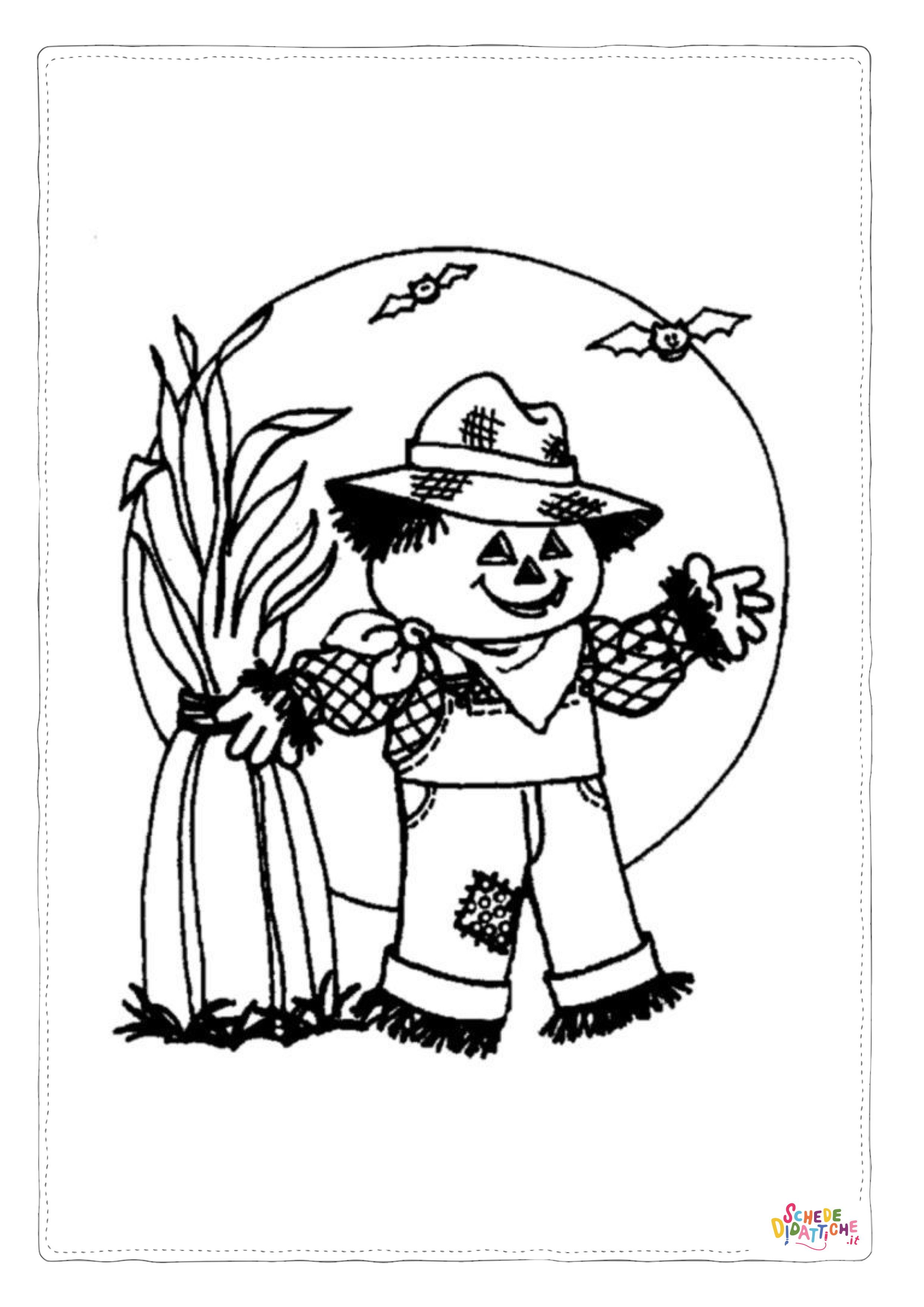 Disegno "Disegno di spaventapasseri da stampare e colorare 34" Disegno di spaventapasseri da stampare e colorare 34