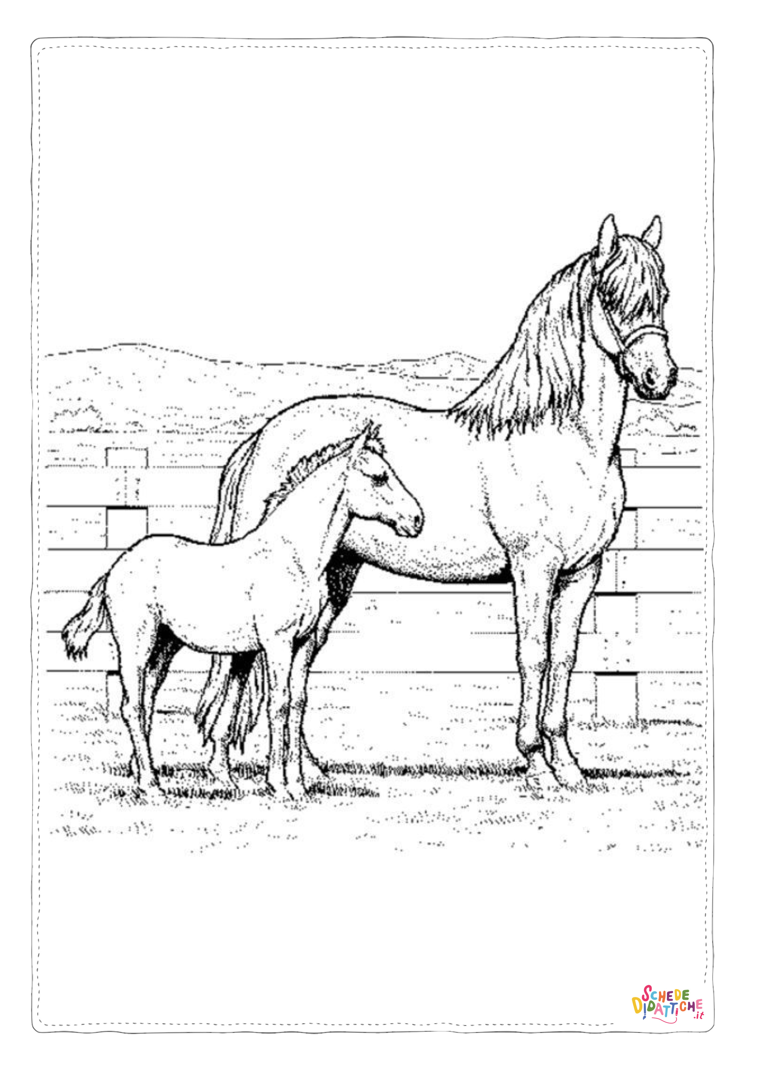 Disegno "Disegno di cavallo da stampare e colorare 210" Disegno di cavallo da stampare e colorare 210