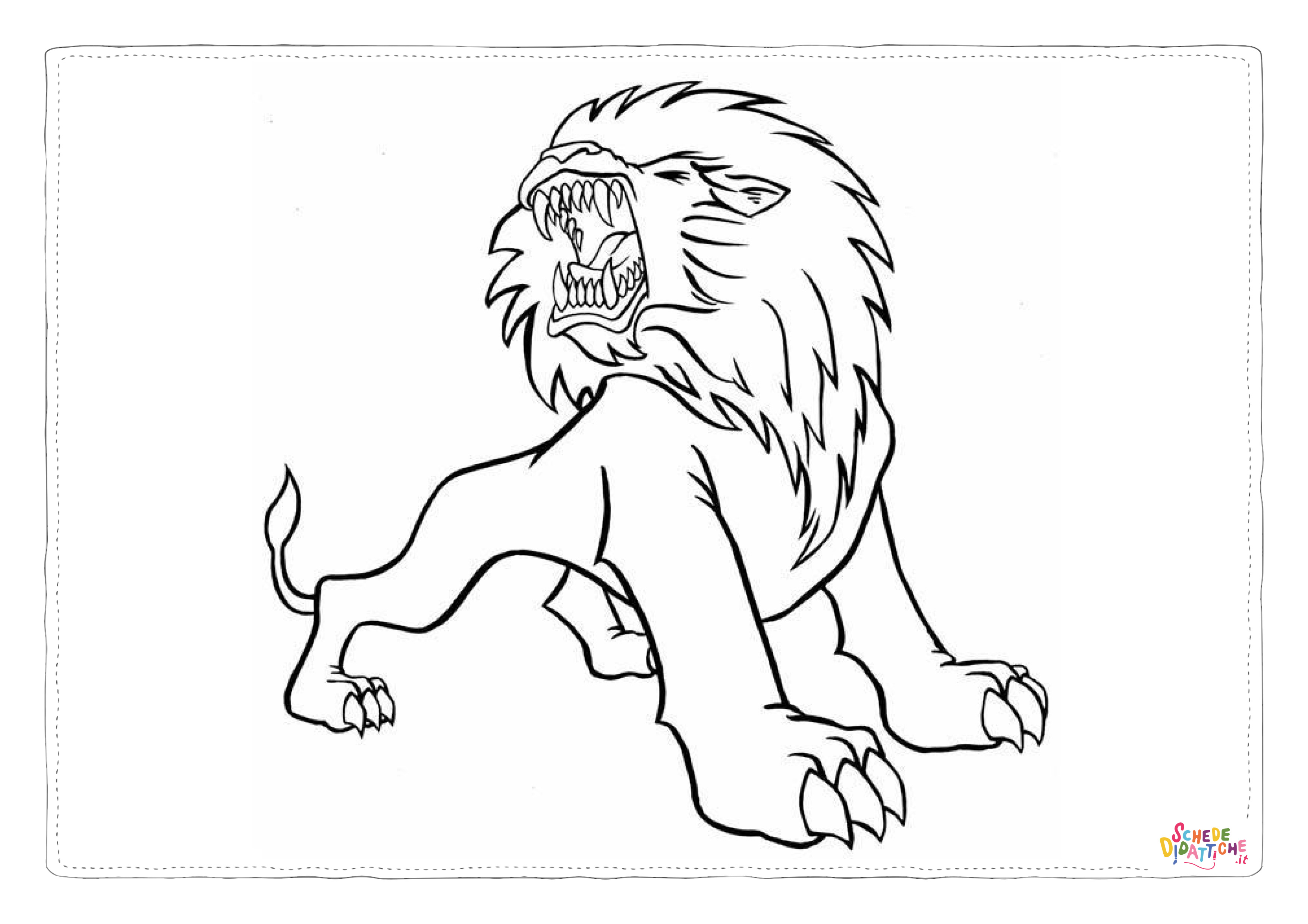 Disegno "Disegno di leone da stampare e colorare 28" Disegno di leone da stampare e colorare 28