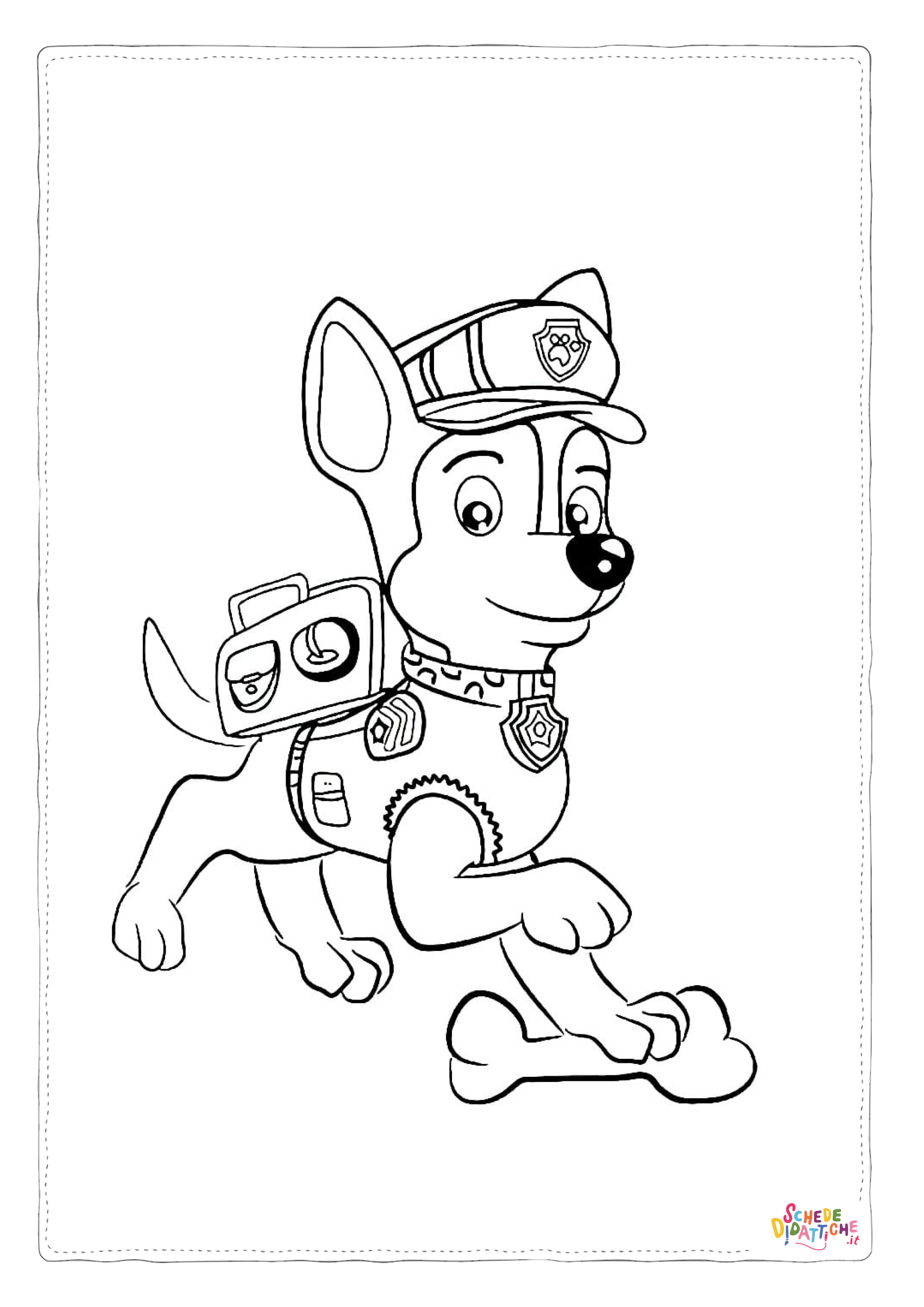 Disegno "Disegno di Paw Patrol - Cane pompiere da stampare e colorare 41" Disegno di Paw Patrol - Cane pompiere da stampare e colorare 41