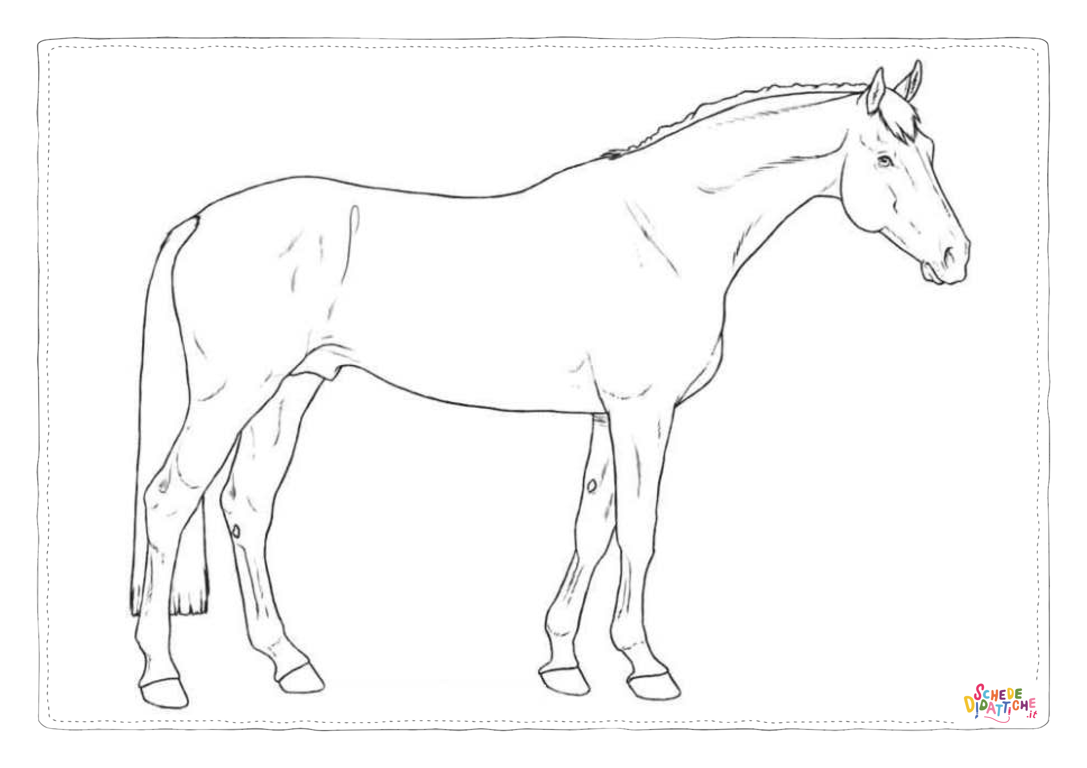 Disegno "Disegno di cavallo da stampare e colorare 83" Disegno di cavallo da stampare e colorare 83