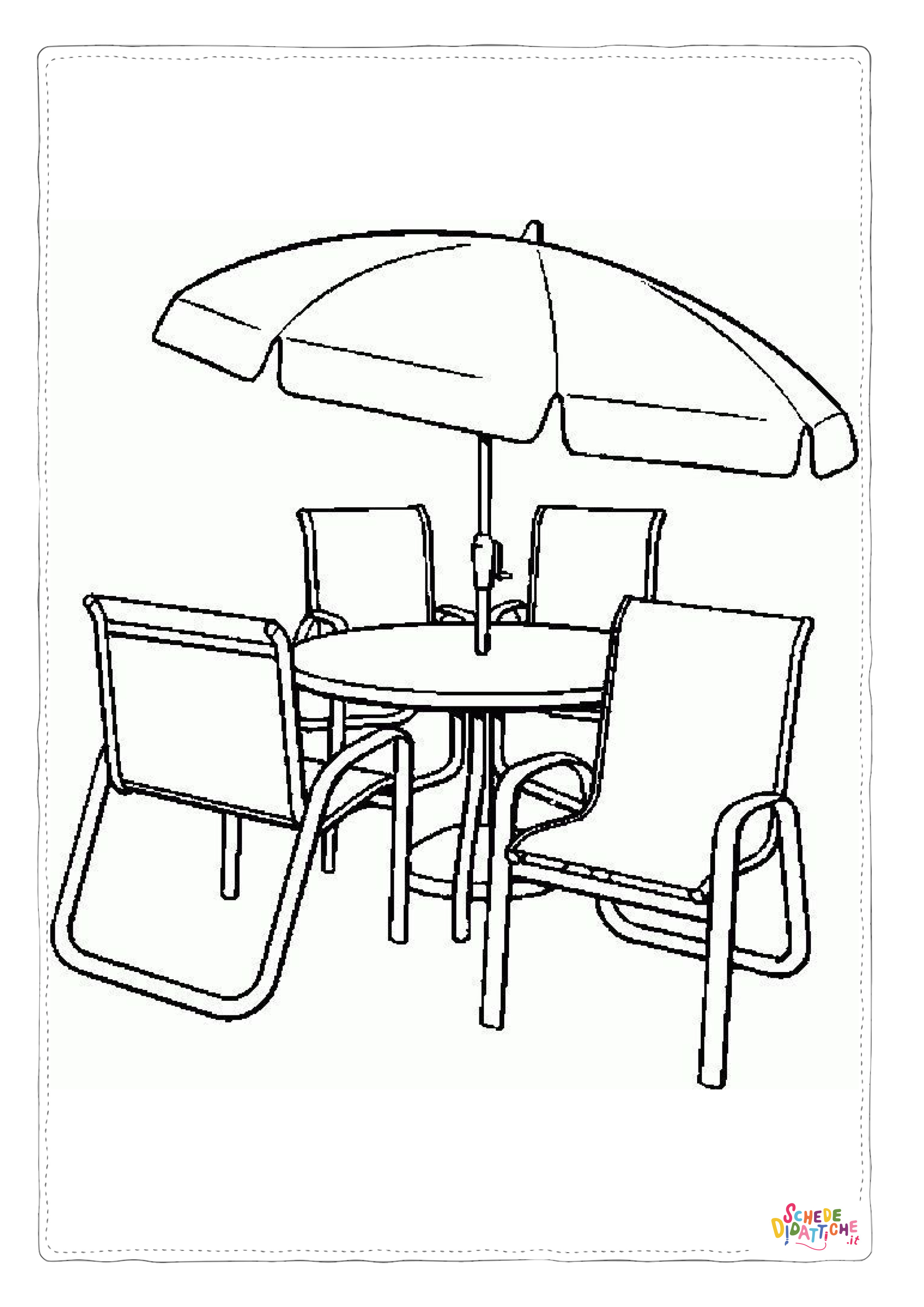 Disegno "Disegno di arredamento da stampare e colorare 7" Disegno di arredamento da stampare e colorare 7