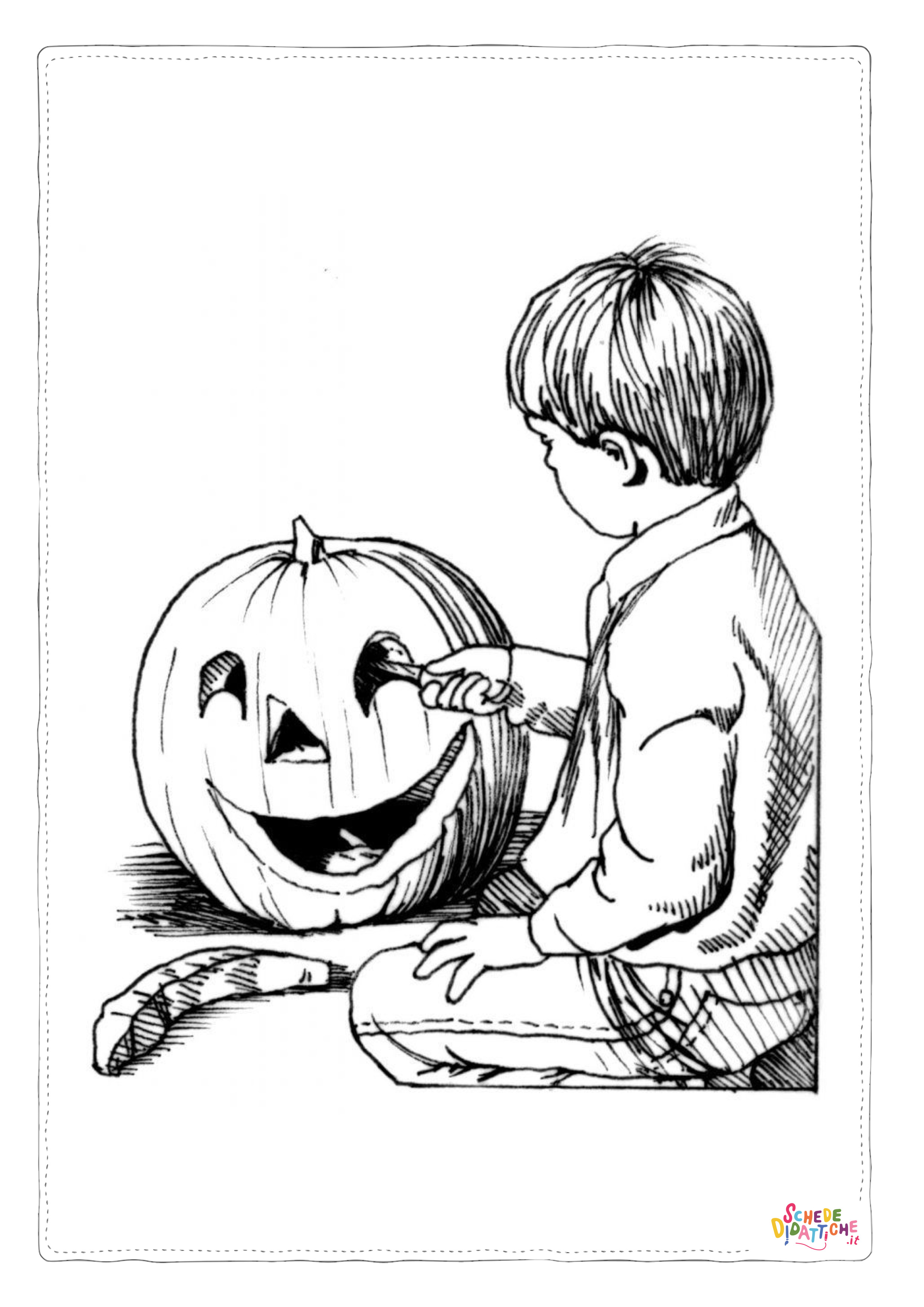 Disegno "Disegno di zucca di Halloween da stampare e colorare 208" Disegno di zucca di Halloween da stampare e colorare 208