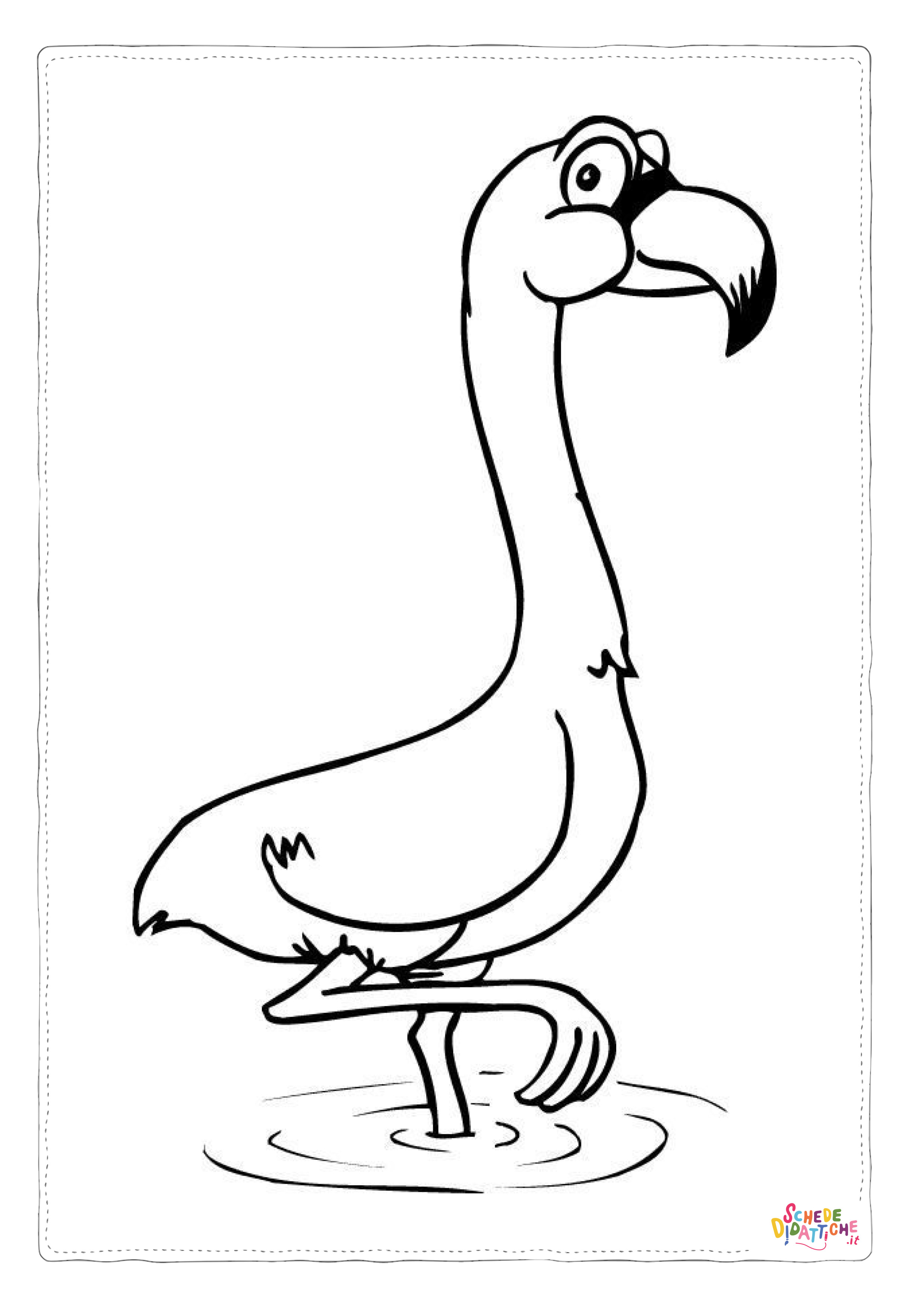 Disegno di fenicottero da stampare e colorare 20
