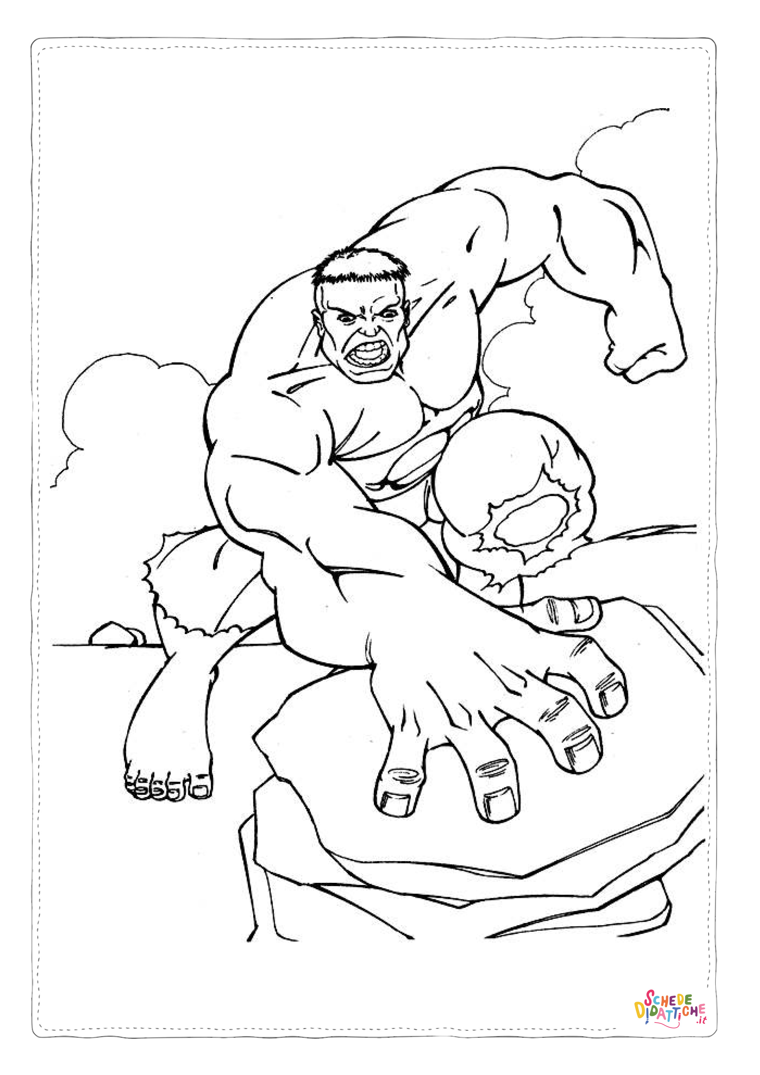 Disegno "Disegno di Hulk da stampare e colorare 143" Disegno di Hulk da stampare e colorare 143