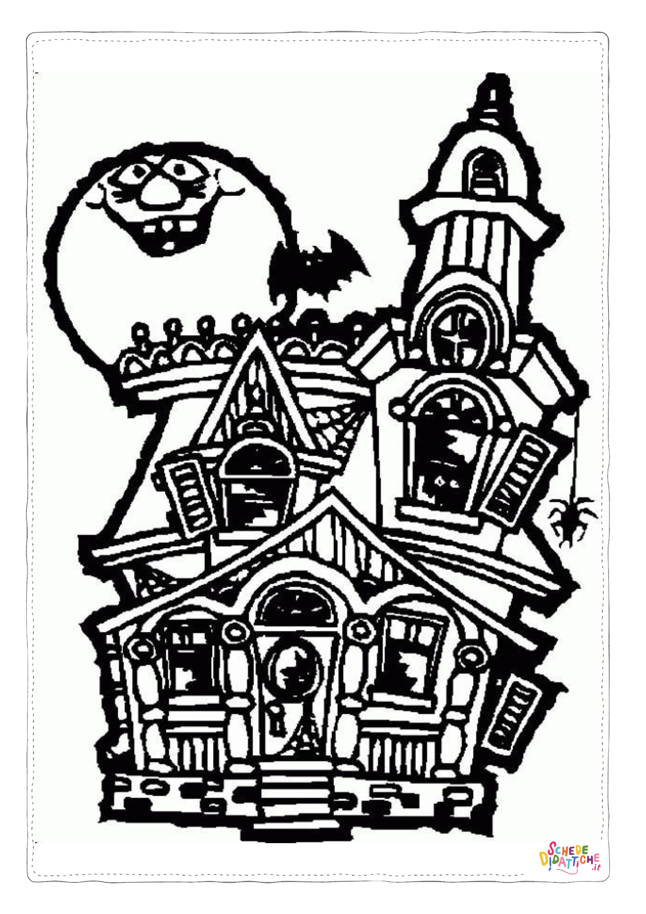 Disegno "Disegno di casa infestata da stampare e colorare 19" Disegno di casa infestata da stampare e colorare 19