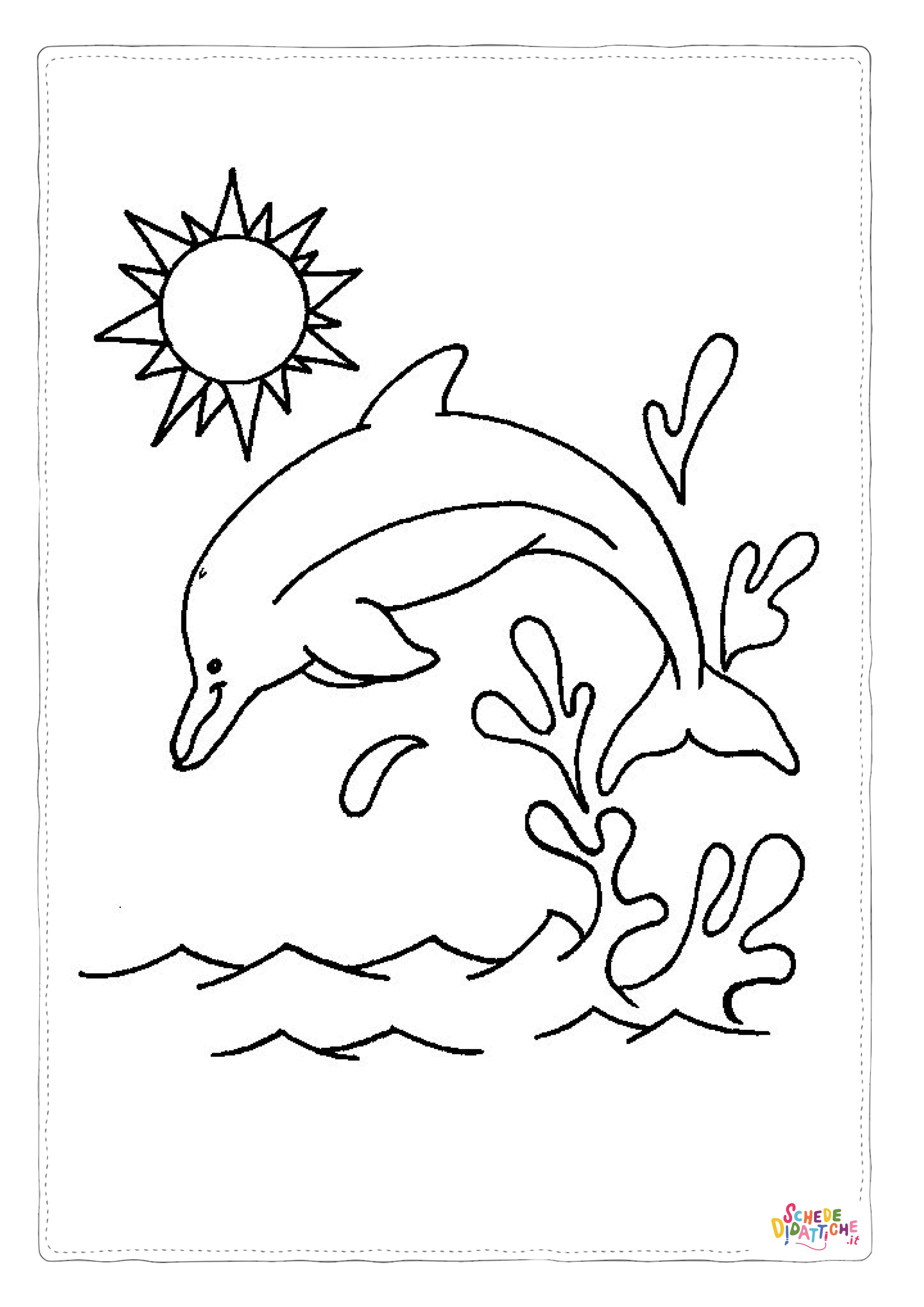 Disegno di delfino da stampare e colorare 55