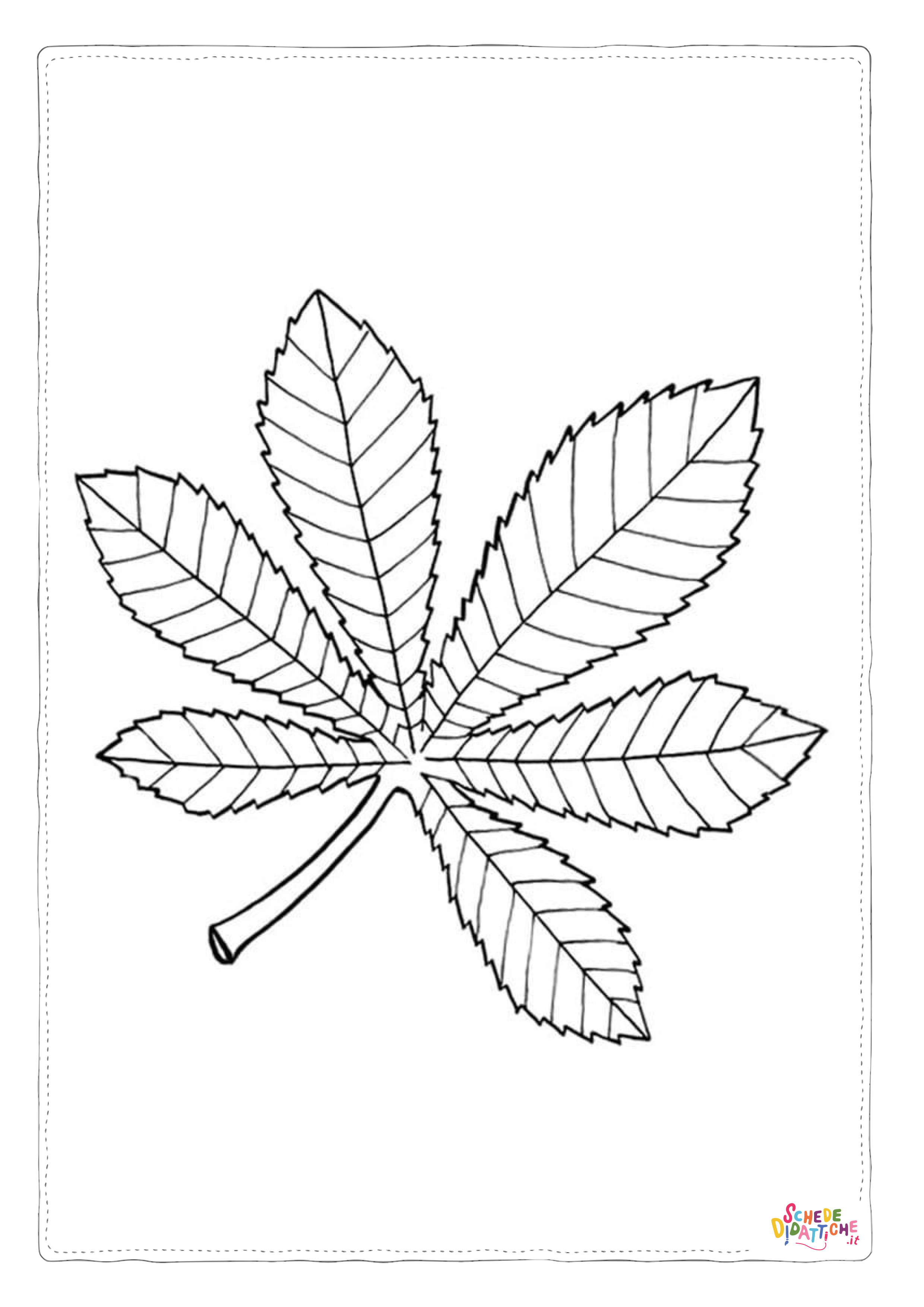 Disegno "Disegno di foglia da stampare e colorare 12" Disegno di foglia da stampare e colorare 12