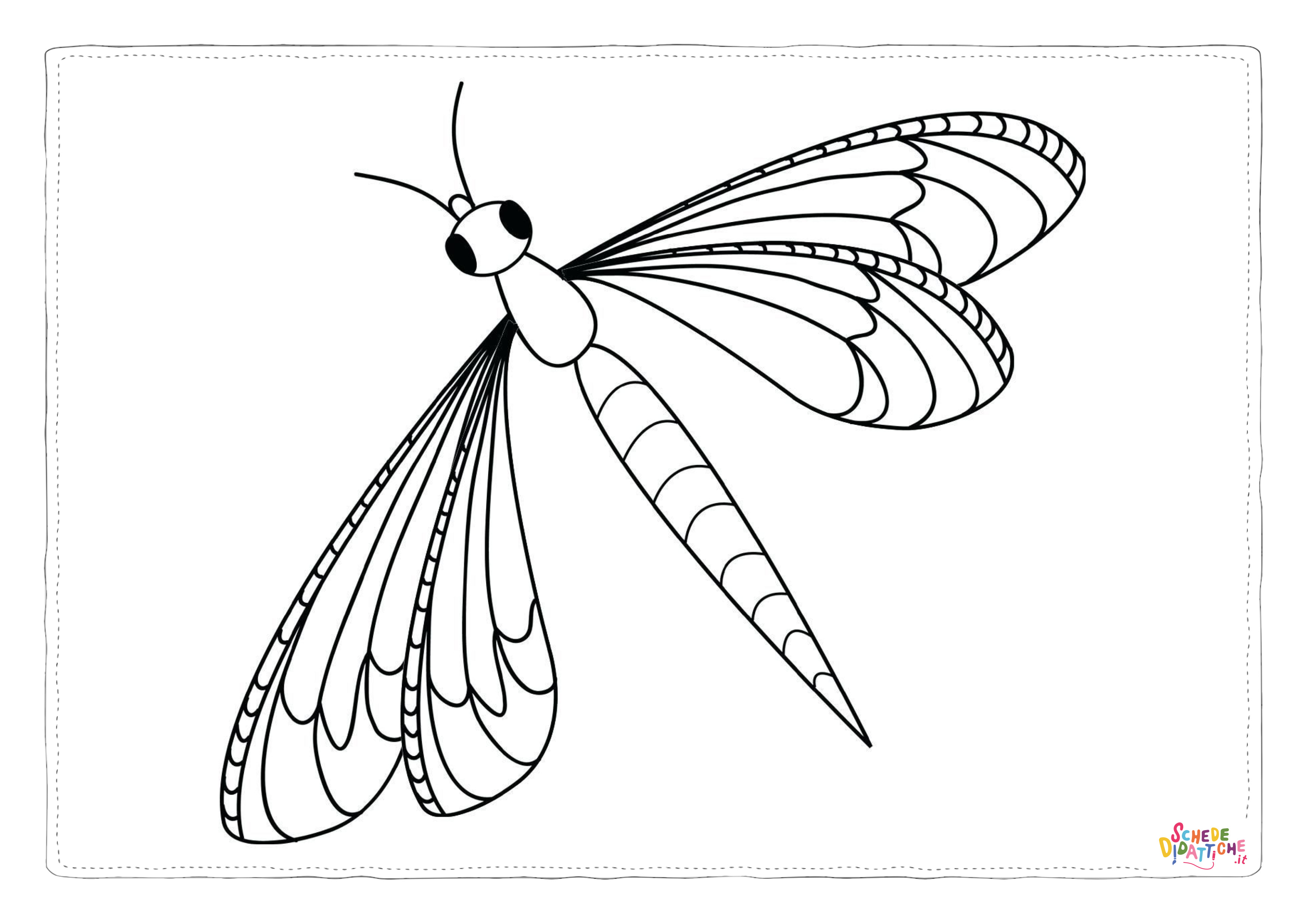 Disegno di libellula da stampare e colorare 47