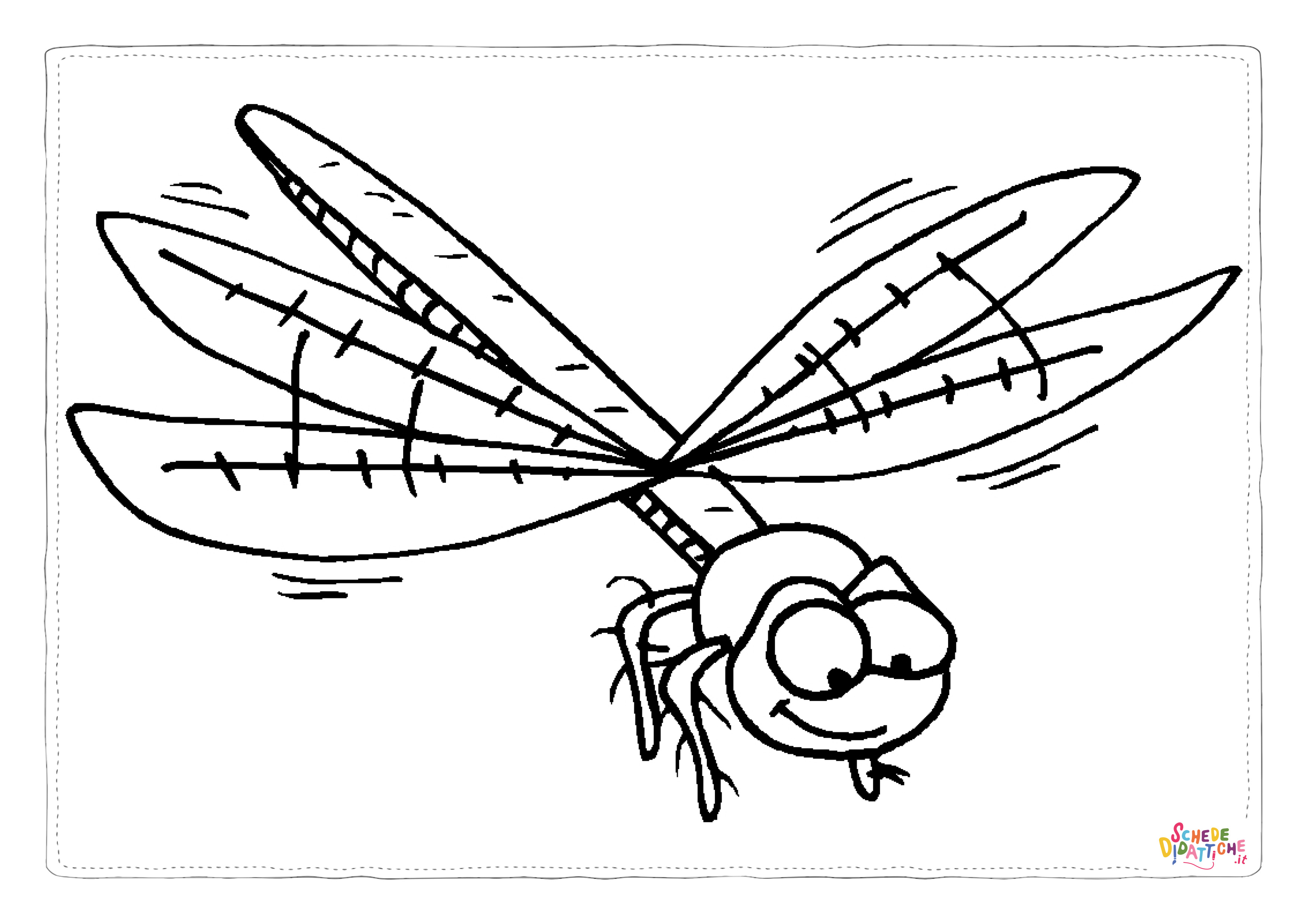 Disegno di libellula da stampare e colorare 12