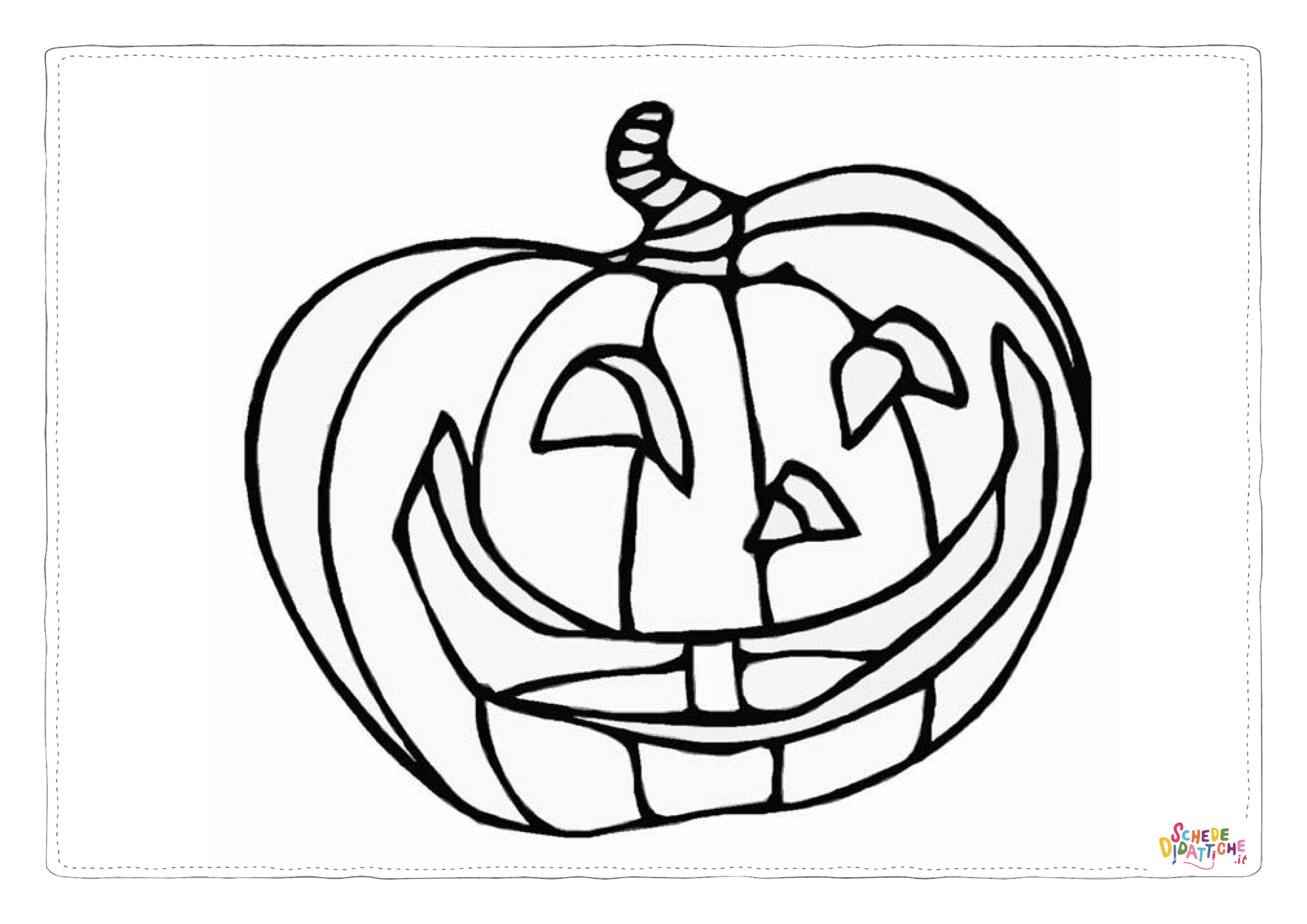 Disegno "Disegno di zucca di Halloween da stampare e colorare 89" Disegno di zucca di Halloween da stampare e colorare 89