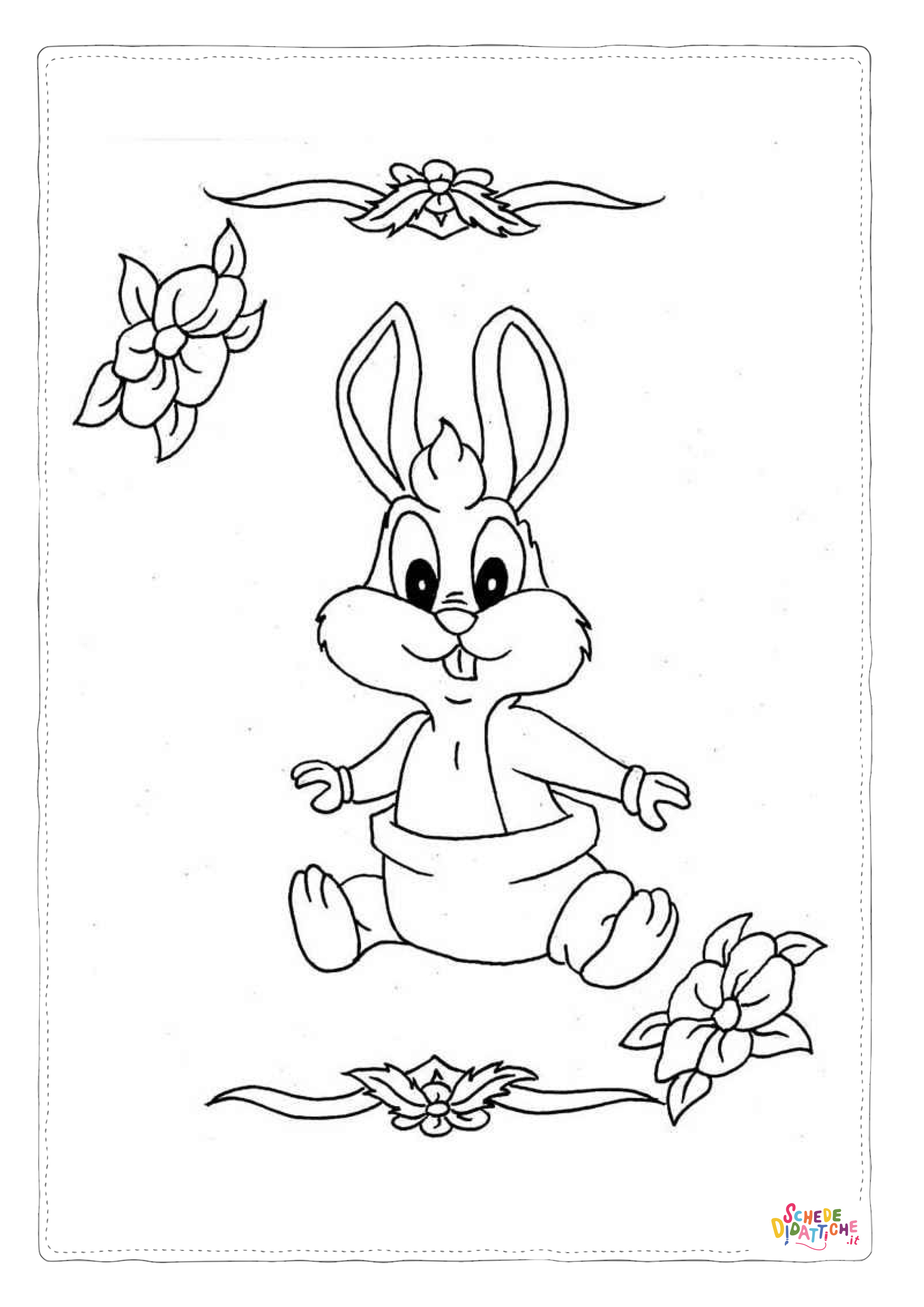 Disegno "Disegno di Bugs Bunny da stampare e colorare 39" Disegno di Bugs Bunny da stampare e colorare 39