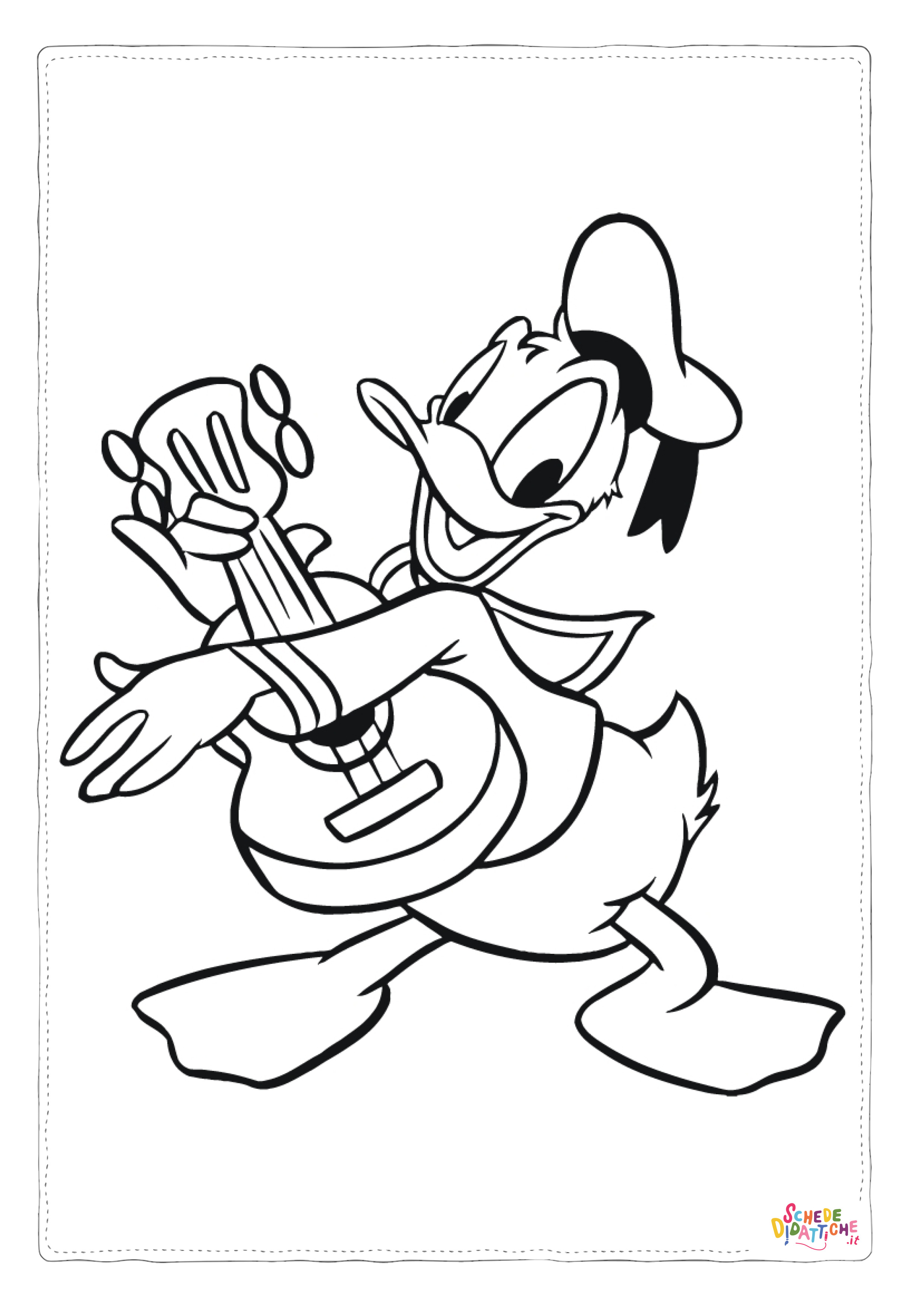 Disegno "Disegno di Paperino da stampare e colorare 9" Disegno di Paperino da stampare e colorare 9