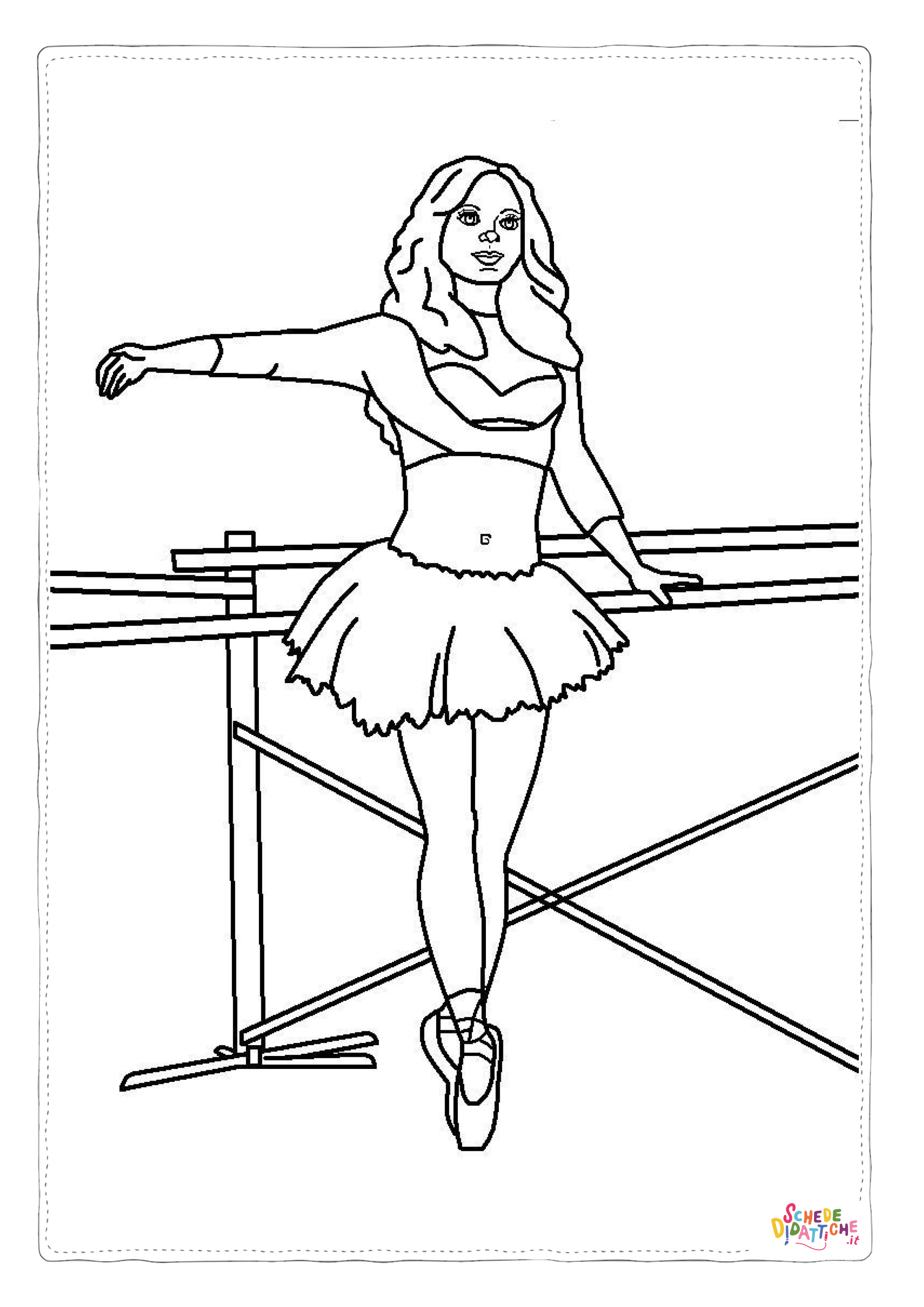 Disegno "Disegno di danza da stampare e colorare 12" Disegno di danza da stampare e colorare 12
