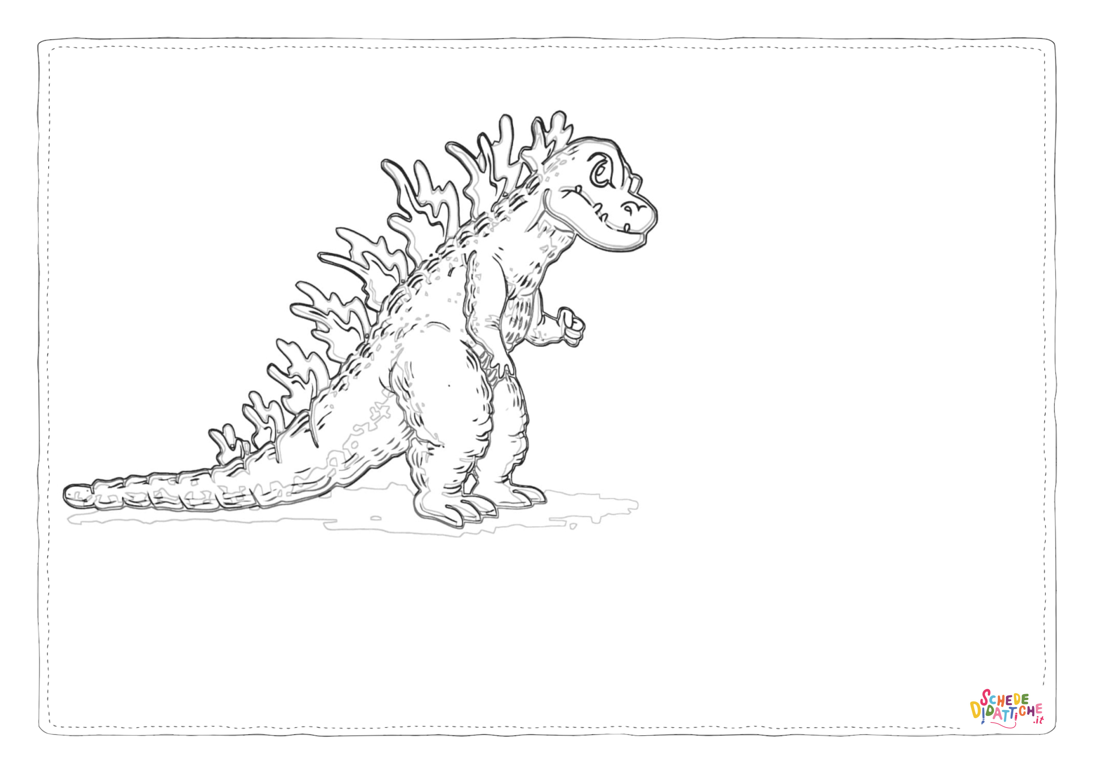 Disegno di Godzilla da stampare e colorare 6